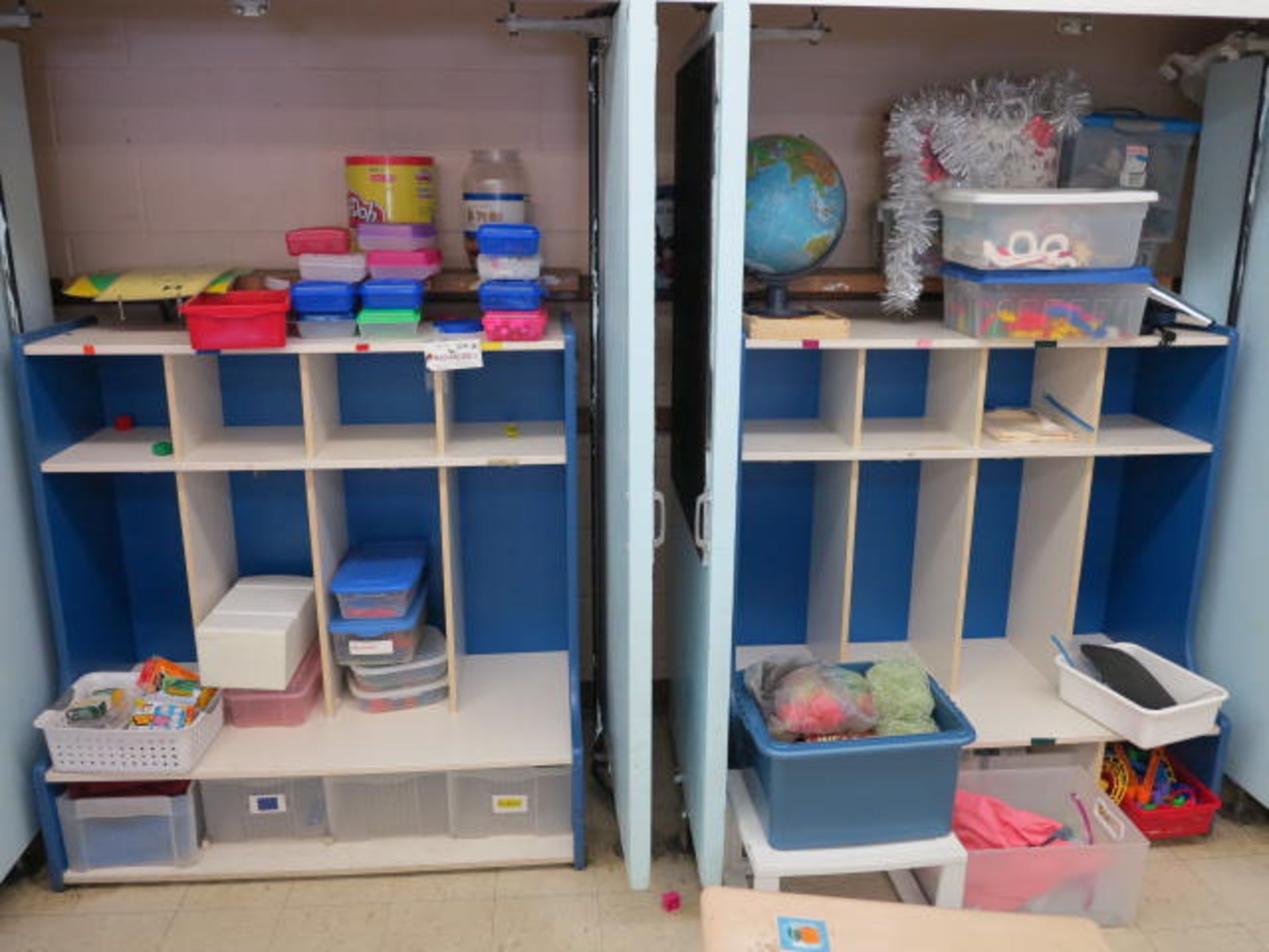 Lot (3) Childrens Cubbies including Contents Located in Room 7