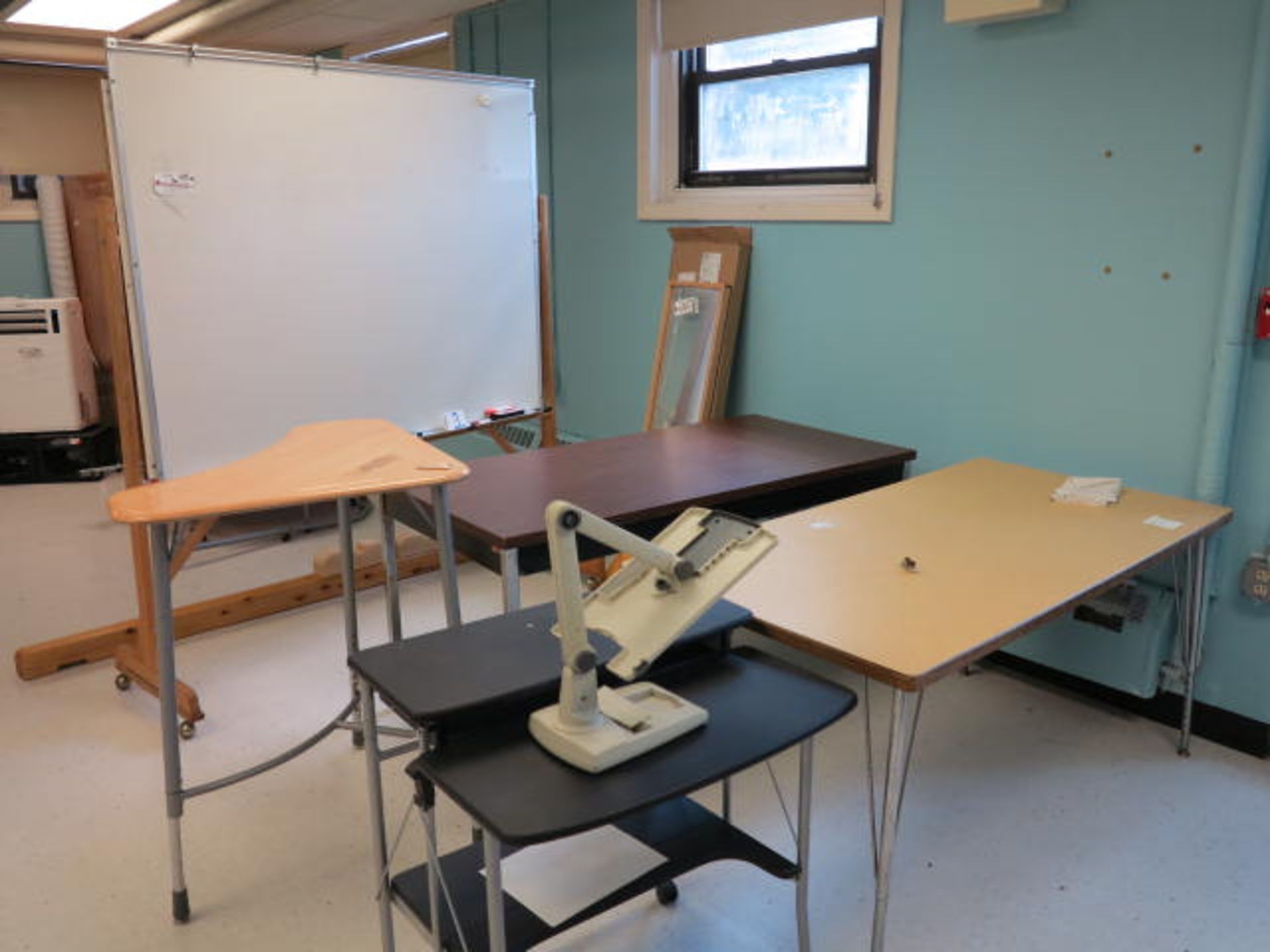 Lot (4) Desks, Whiteboard Located in PT Room