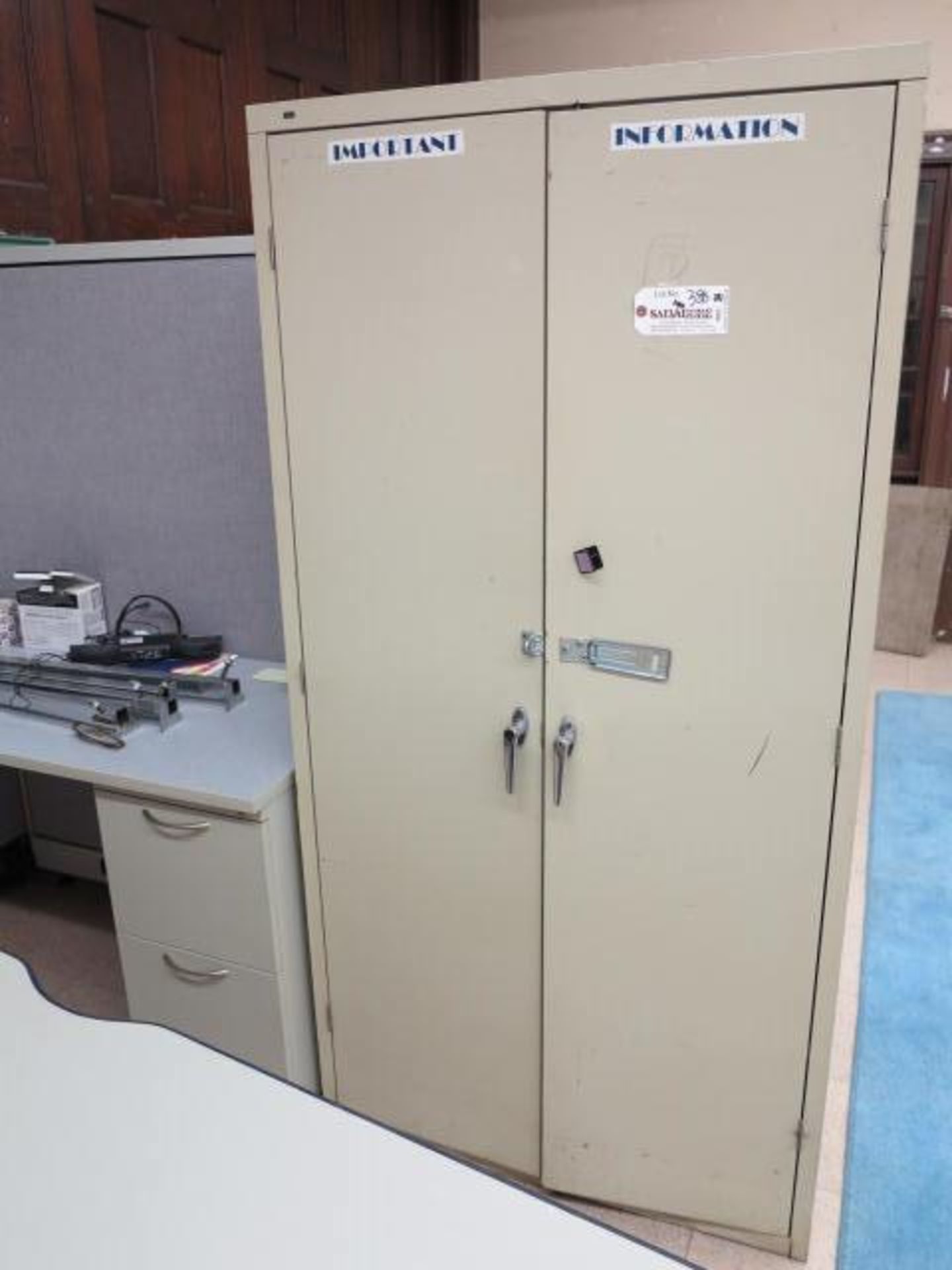 Hon 2 Door Metal Cabinet Located in Room 16