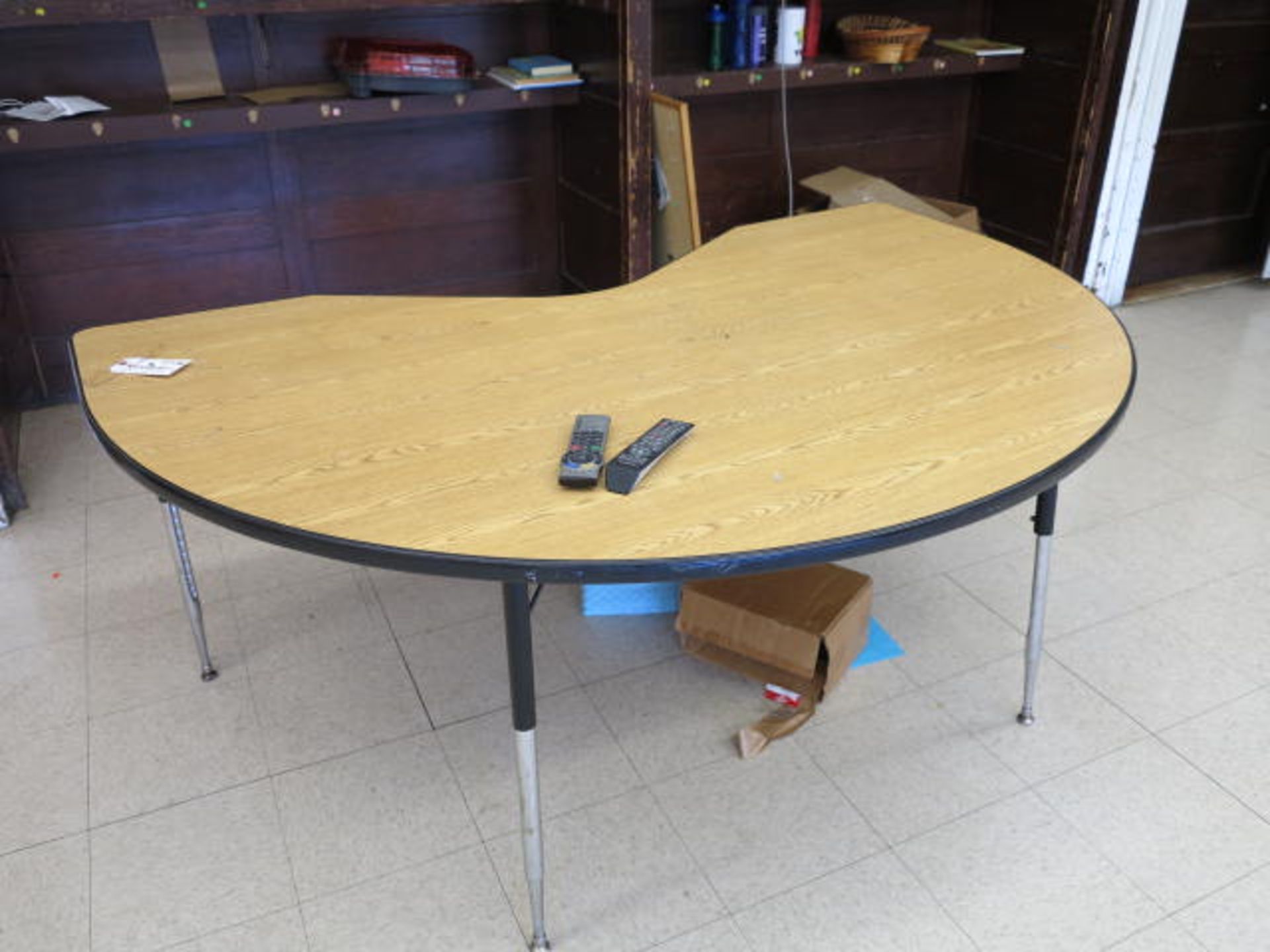 Kidney Shaped Activity Table Located in Room 14