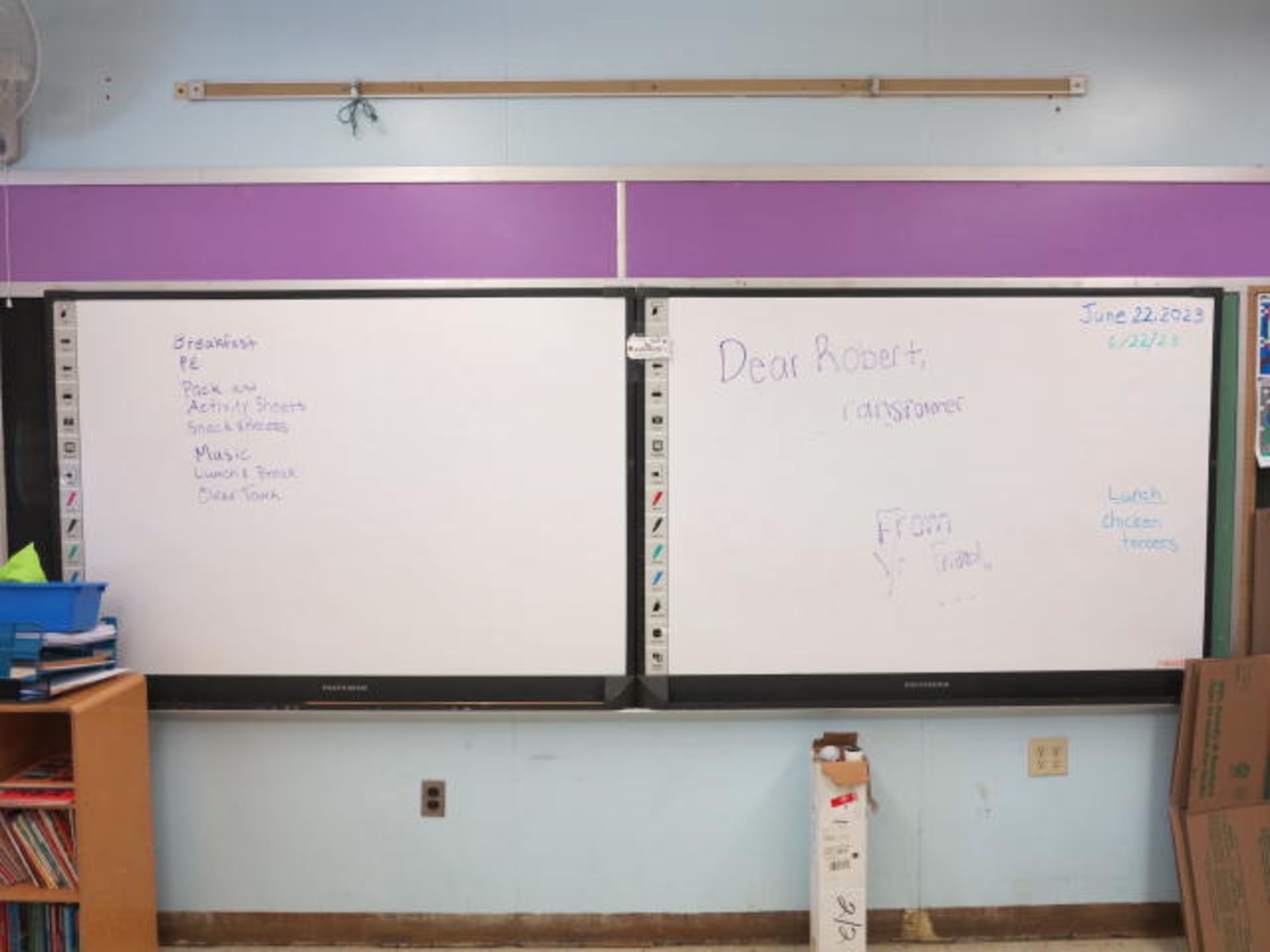 Lot (2) Polyvision Whiteboards Located in Room 7