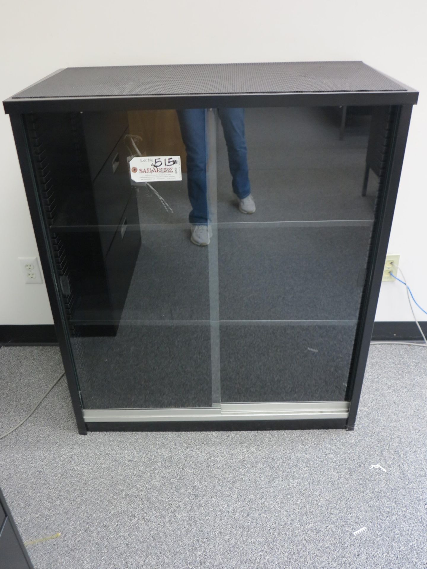 Lot (3) Assorted Metal/Glass Office Cabinets Located in Smithfield, RI - Image 2 of 3