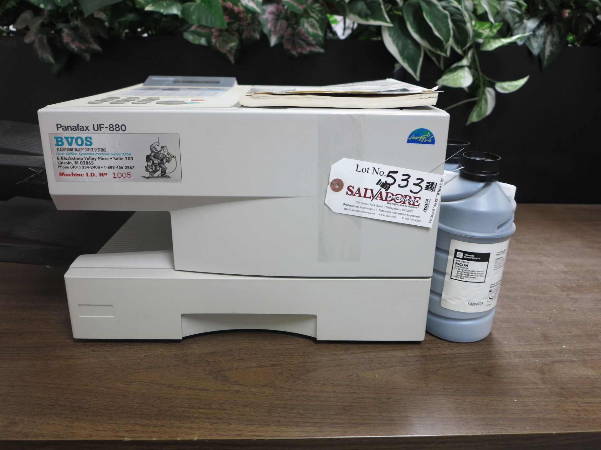 Panafax UF880 Fax Machine with Toner Located in Smithfield, RI