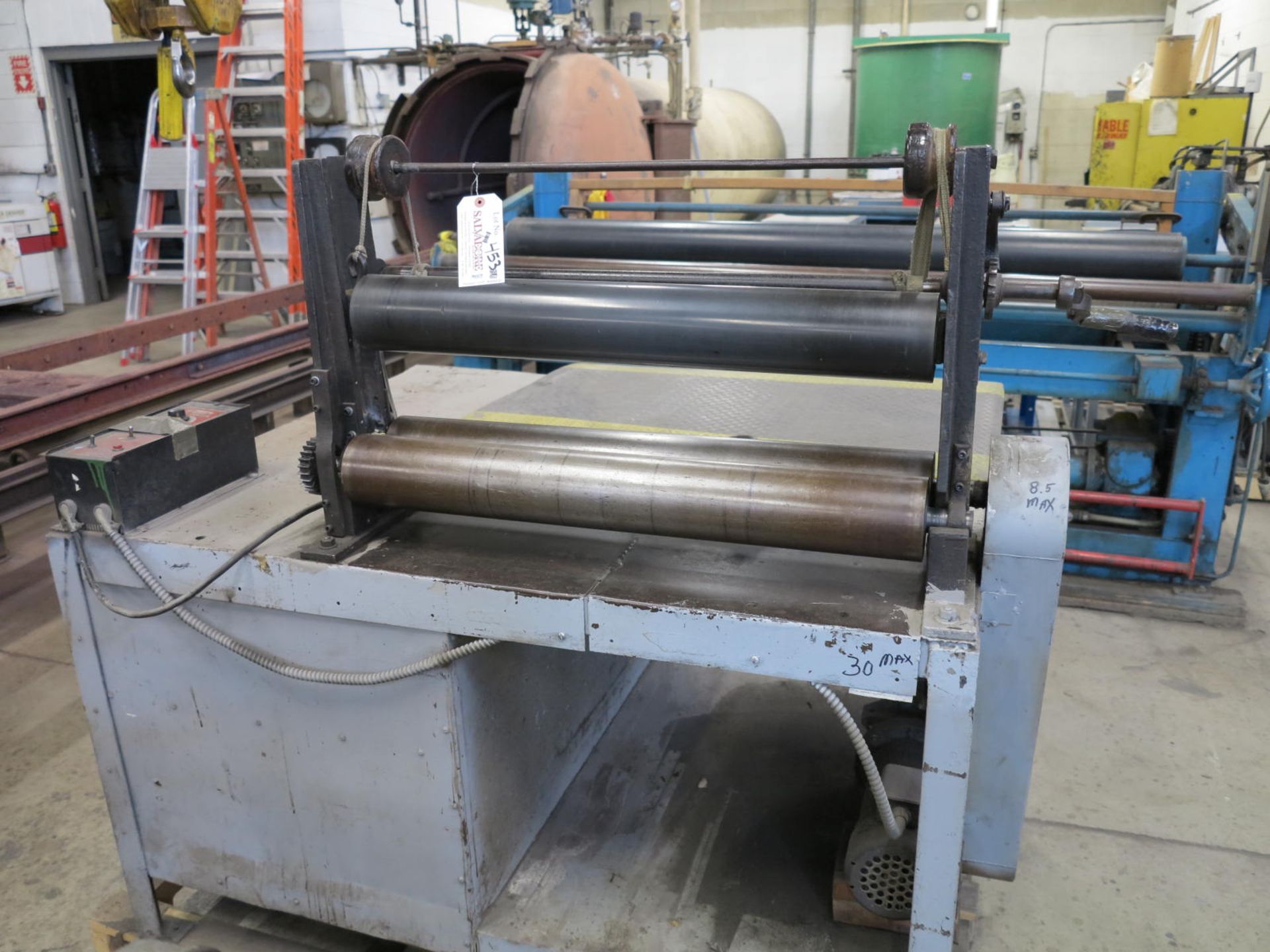 30'' 3 Roll Rubber Build Up Rolling Mill Located in Warwick RI