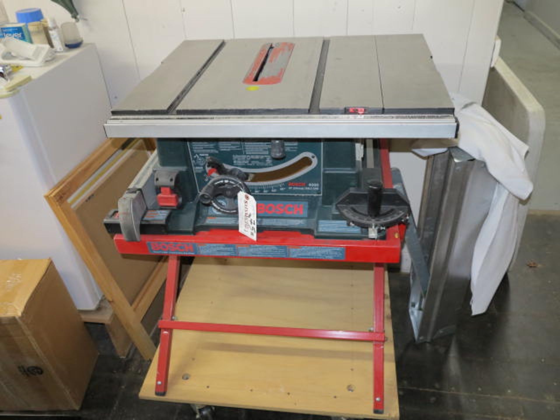 Bosch 4000 10'' Table Saw with Stand and Dolly Located at 530 Wellington Ave. Suite 32, Cranston,