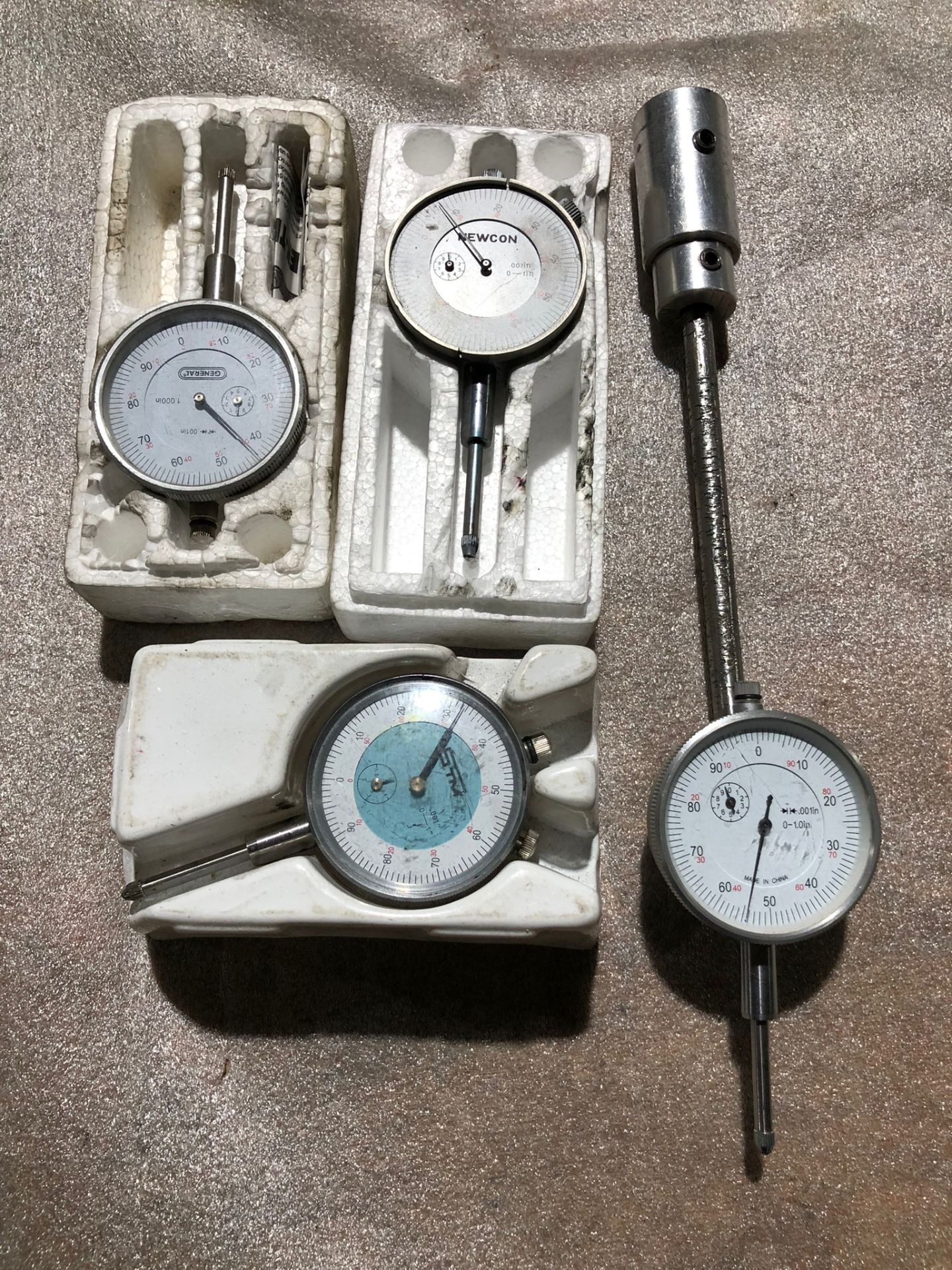 Lot of 4 (4 units) STM & Newcon Dial Indicator Units
