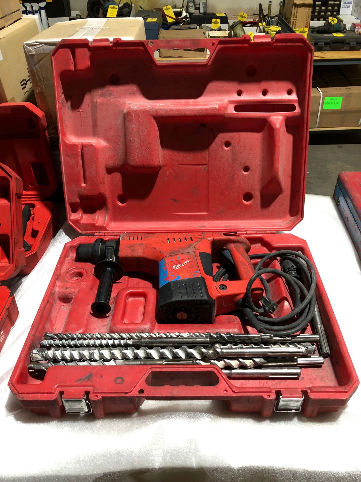 Milwaukee Rotary Hammer Drill in case with accessory drill bits *** FROM 5-STAR RIGGING - Image 2 of 2