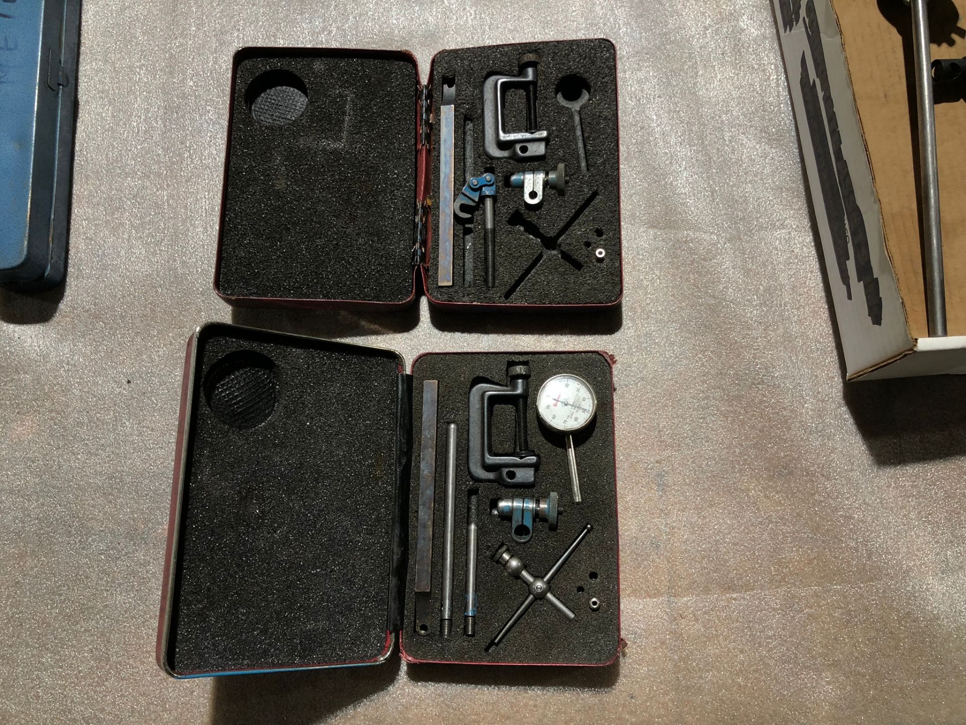 Lot of 2 (2 sets) Starrett Dial Indicator with 2 stands in cases - Image 2 of 2