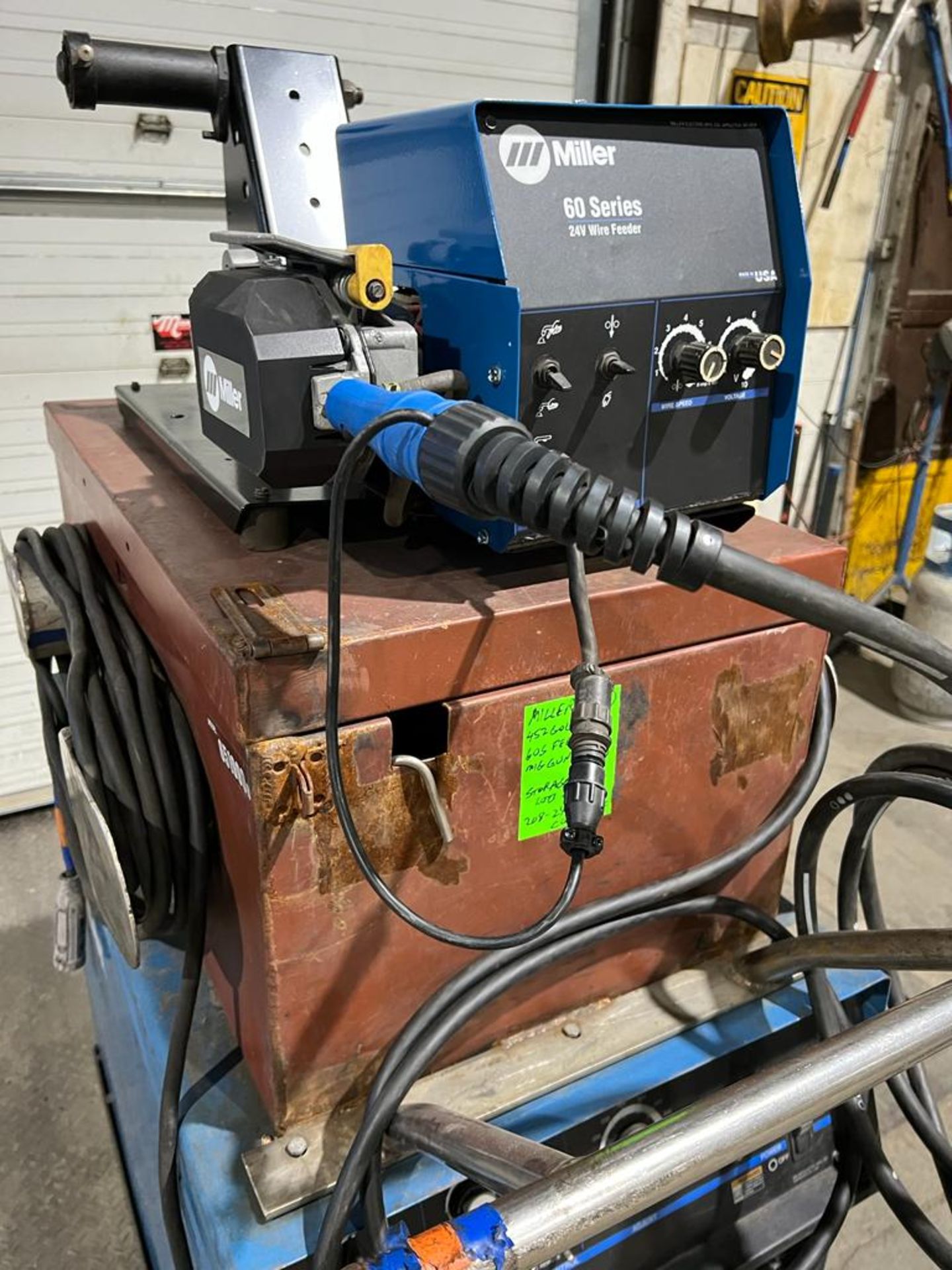 Miller 452 Gold Star Mig Welder with 60 Series 4-Wheel Wire Feeder Stick-Mig Complete LOTS of - Image 3 of 6
