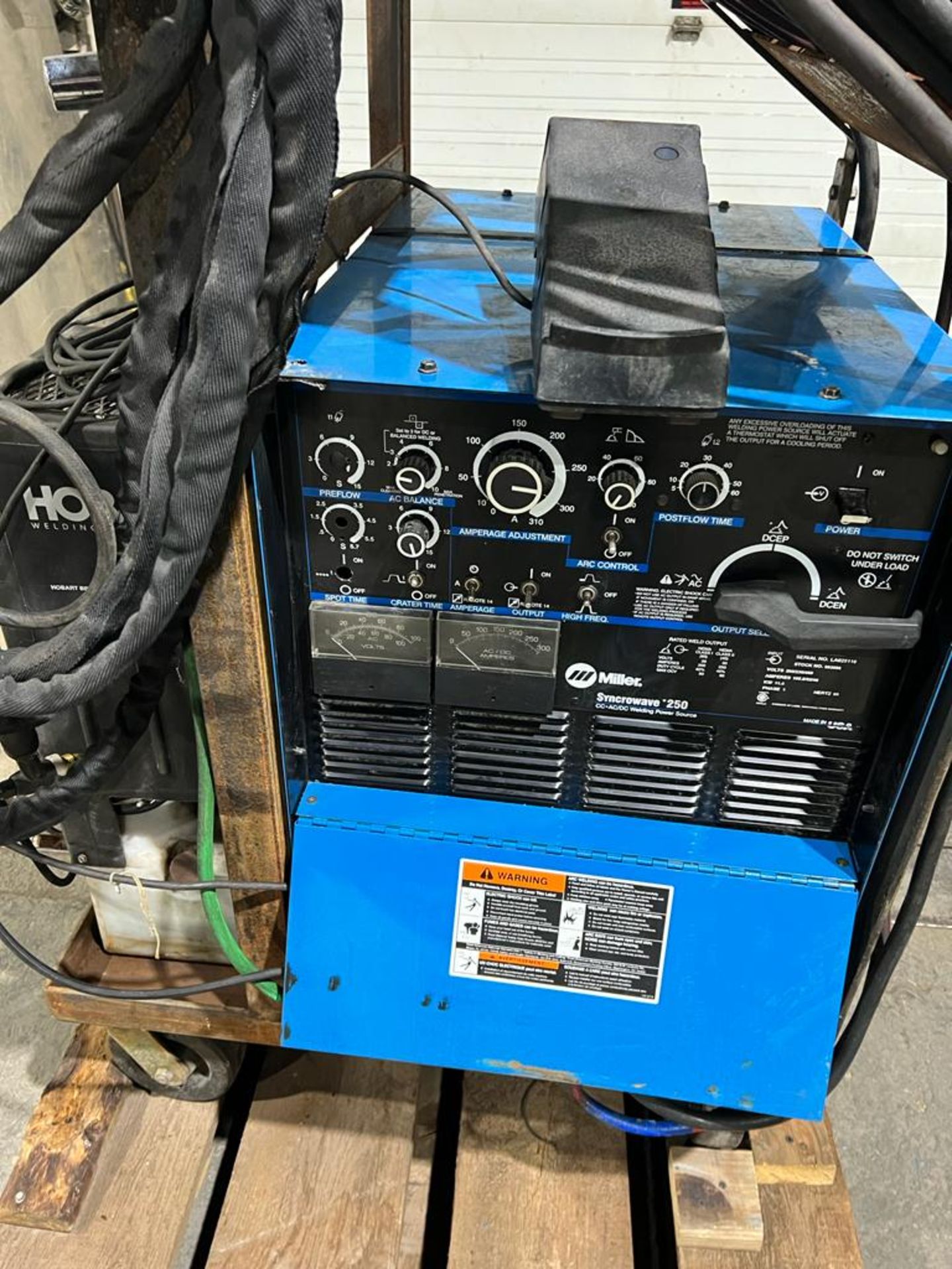 Miller Syncrowave 250 Tig Welder with LOTS of cables and tig gun complete with welding water cooler - Image 3 of 4
