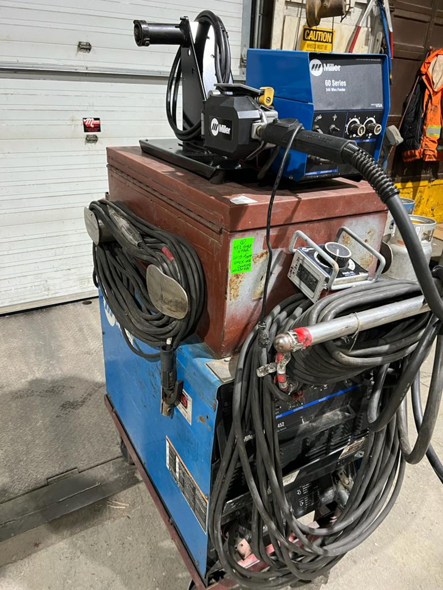 Miller 452 Gold Star Mig Welder with 60 Series 4-Wheel Wire Feeder Stick-Mig Complete LOTS of - Image 3 of 5