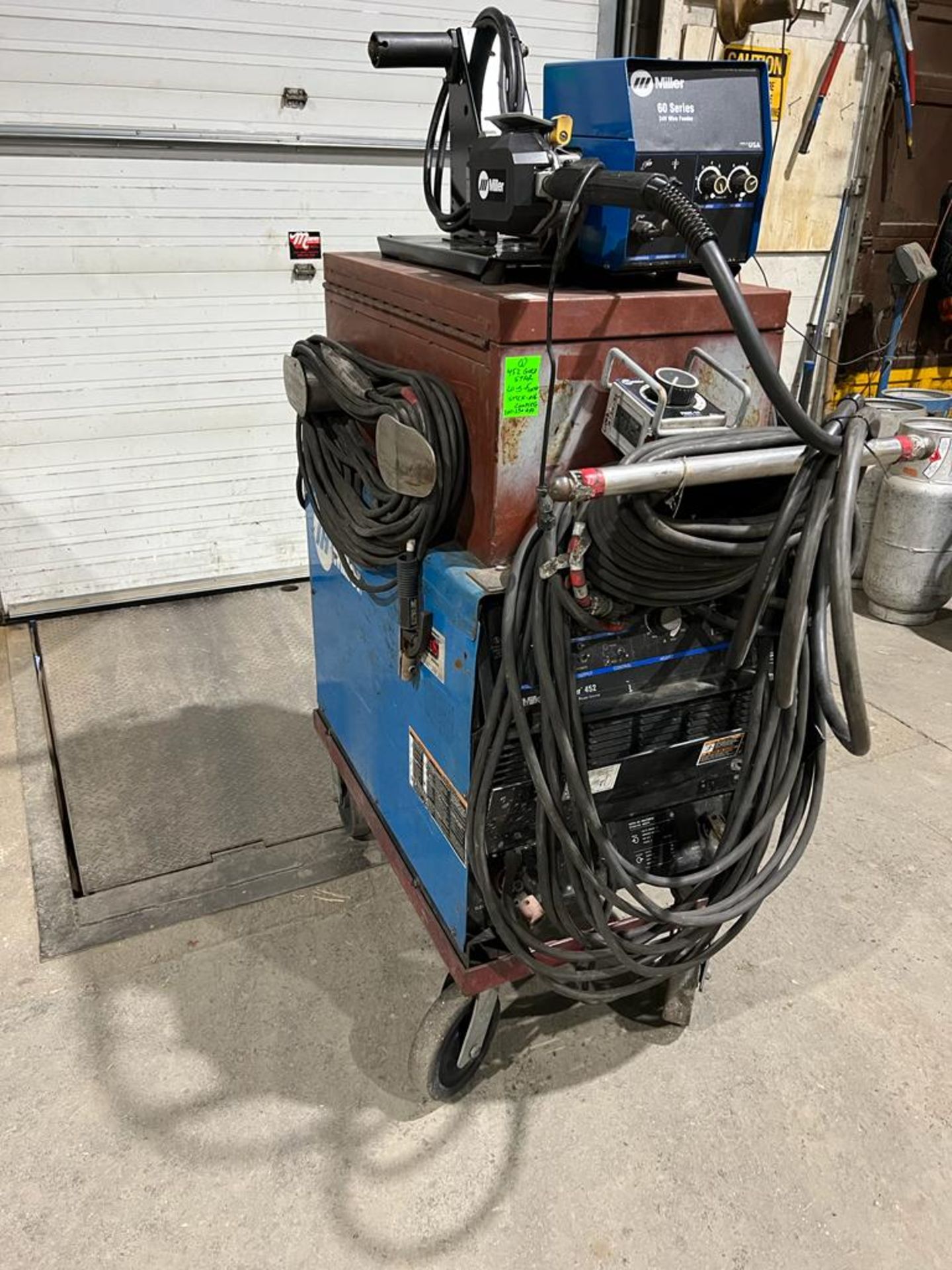 Miller 452 Gold Star Mig Welder with 60 Series 4-Wheel Wire Feeder Stick-Mig Complete LOTS of