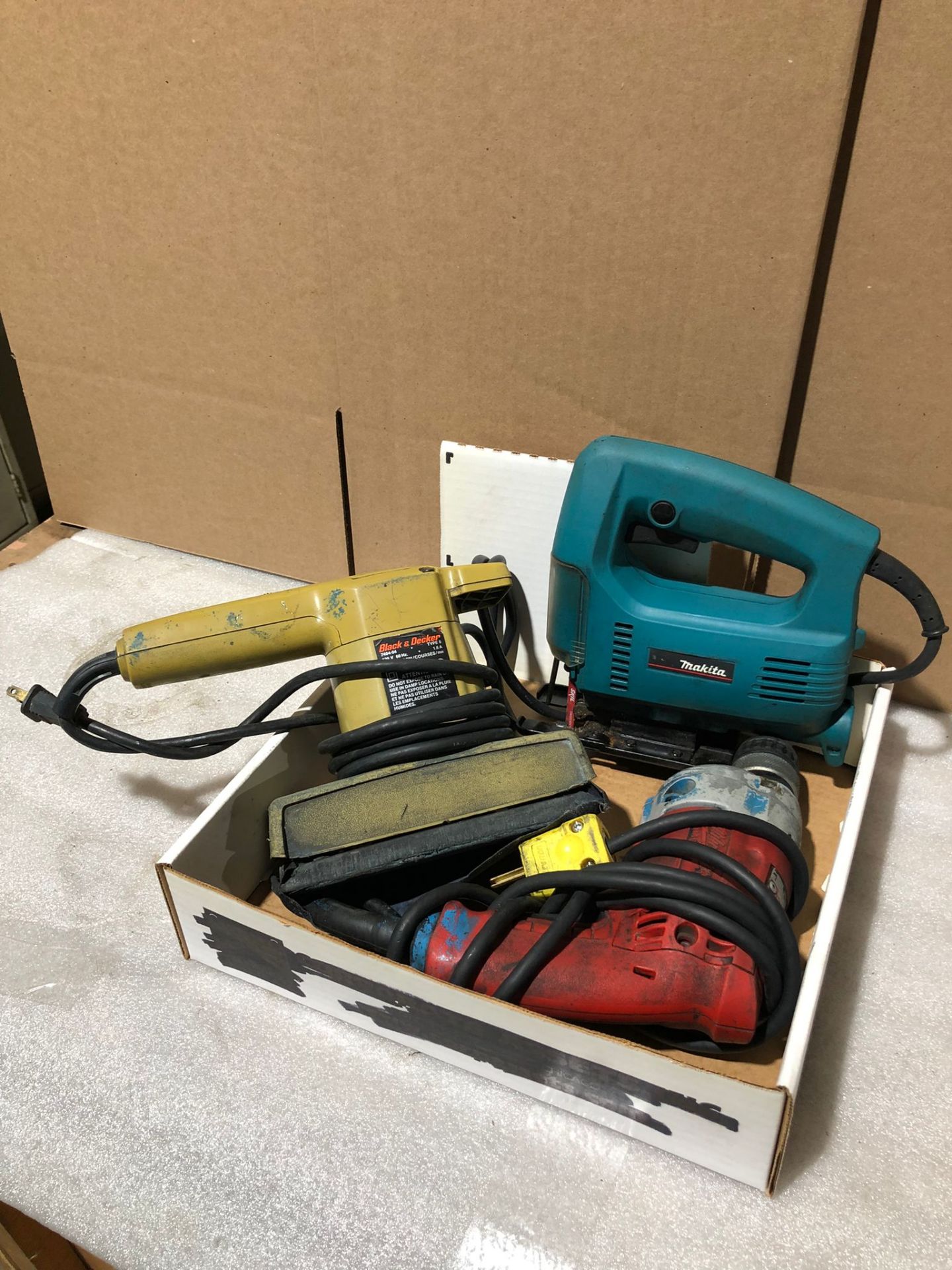 Lot of 3 (3 units) Hand tools - Makita Jig Saw, Finishing Sander and Drill Units *** FROM 5-STAR