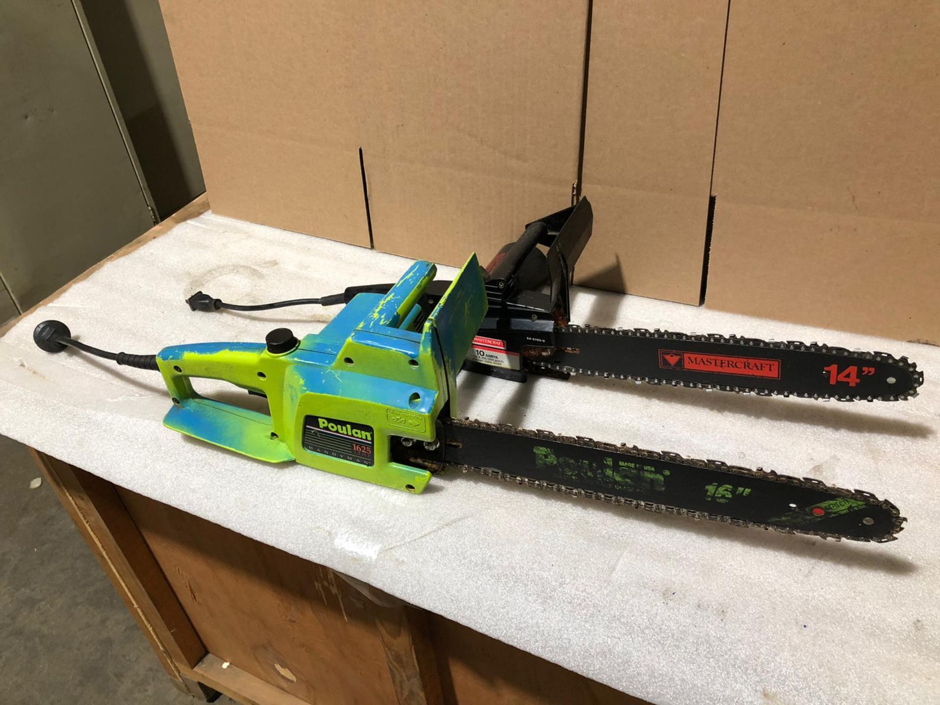 Lot of 2 (2 Units) Poulan & MC Electric Chain Saw Units 16" & 14"