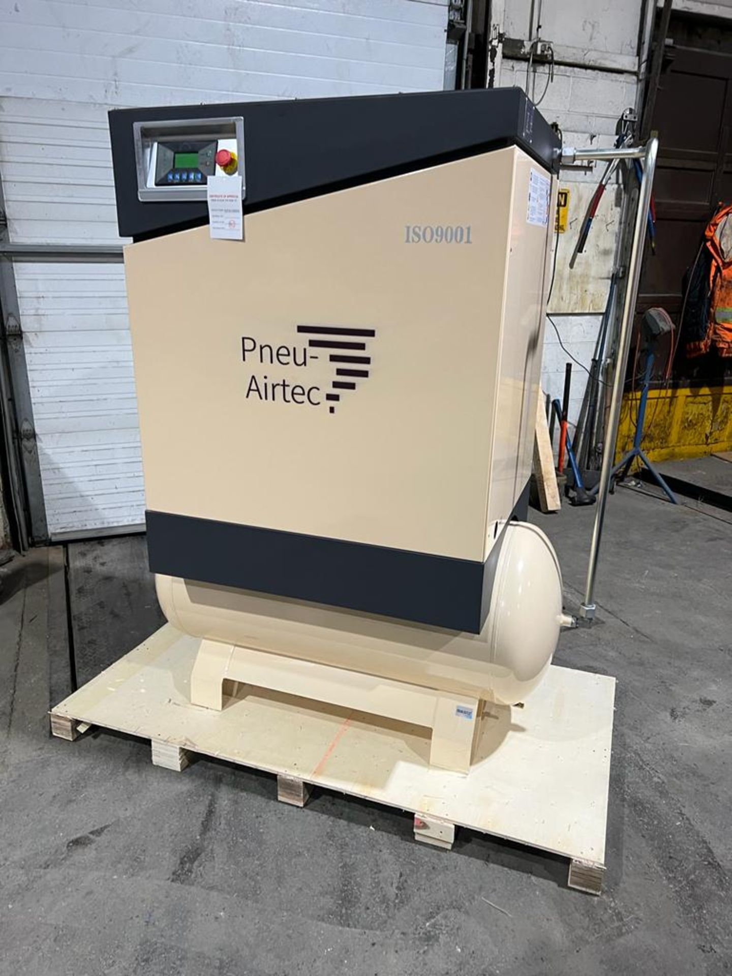 Pneu-Airtec 20HP Air Compressor model AT-20HP - MINT UNUSED COMPRESSOR with horizontal compressed