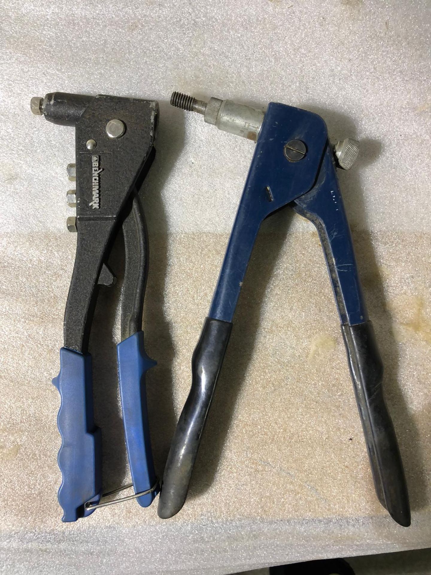 Lot of 2 (2 units) Benchmark Hand Rivetting Units