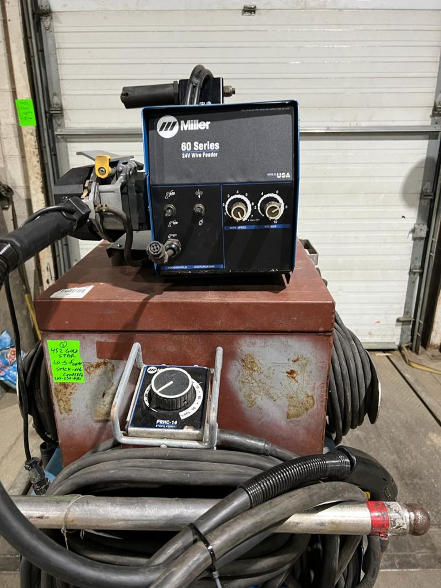 Miller 452 Gold Star Mig Welder with 60 Series 4-Wheel Wire Feeder Stick-Mig Complete LOTS of - Image 4 of 5
