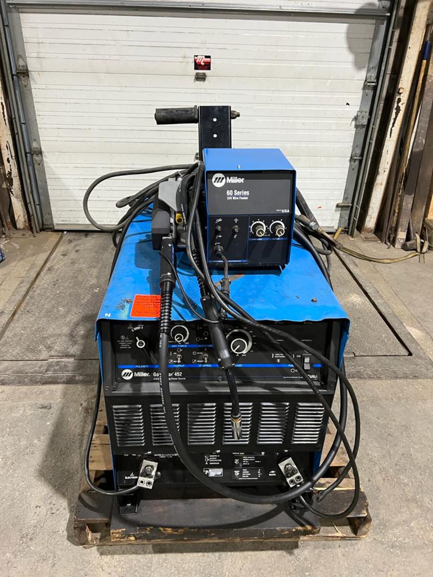 Miller 452 Gold Star Mig Welder with 60 Series 4-Wheel Wire Feeder Stick-Mig Complete LOTS of