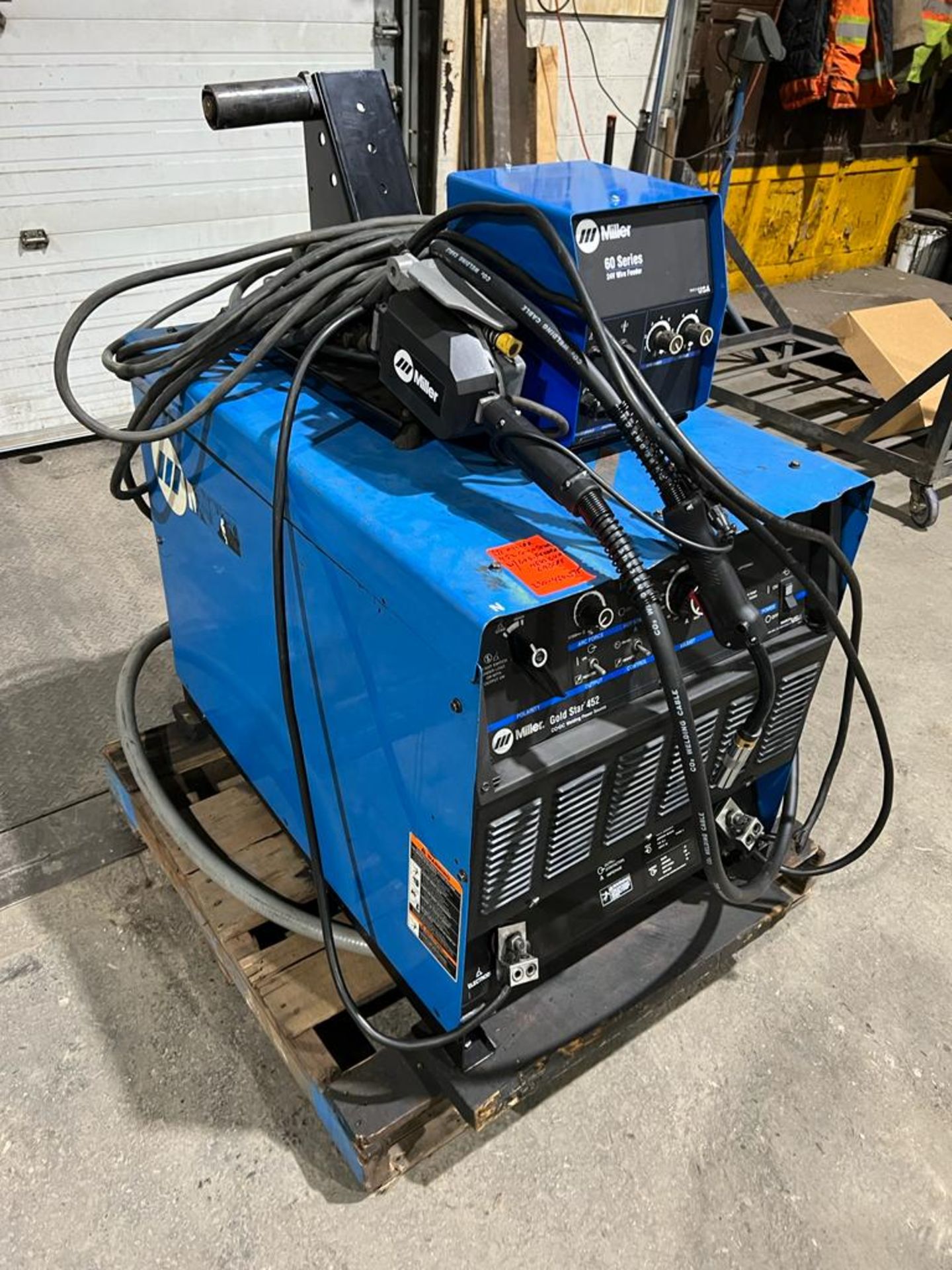 Miller 452 Gold Star Mig Welder with 60 Series 4-Wheel Wire Feeder Stick-Mig Complete LOTS of - Image 2 of 3