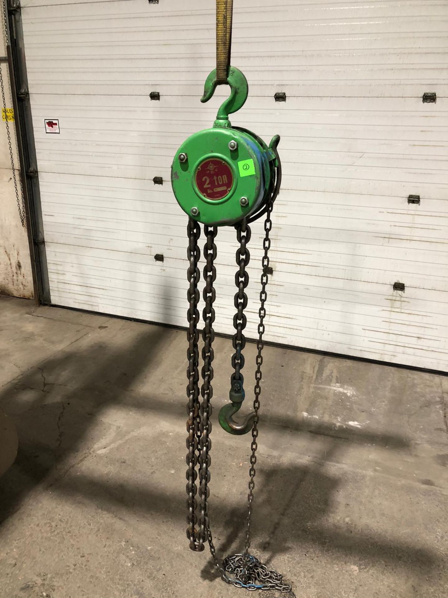 Jet 2 ton Capacity Chain Fall Hoist - 10' long with hoook - Image 3 of 3