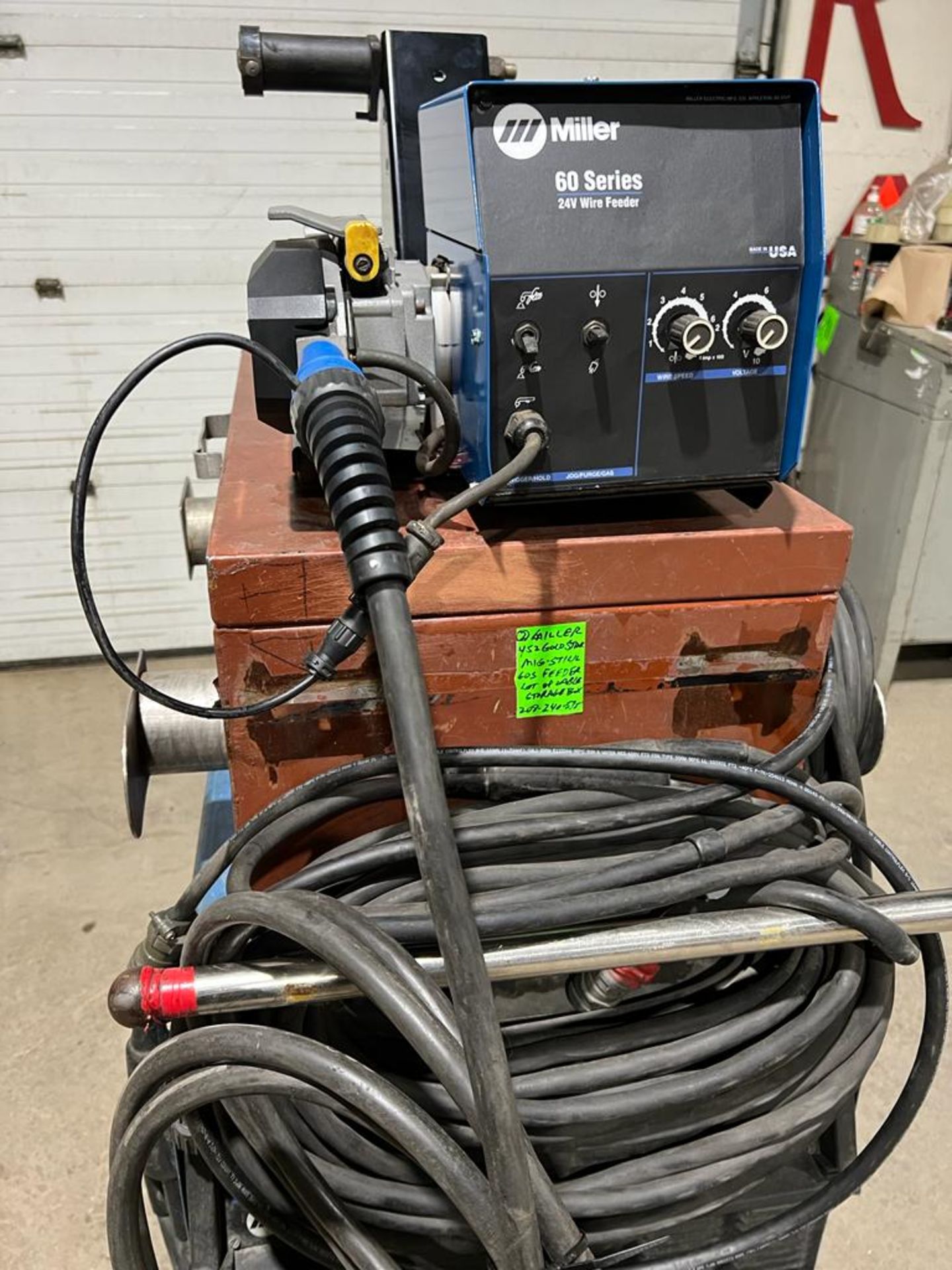 Miller 452 Gold Star Mig Welder with 60 Series 4-Wheel Wire Feeder Stick-Mig Complete LOTS of - Image 3 of 4