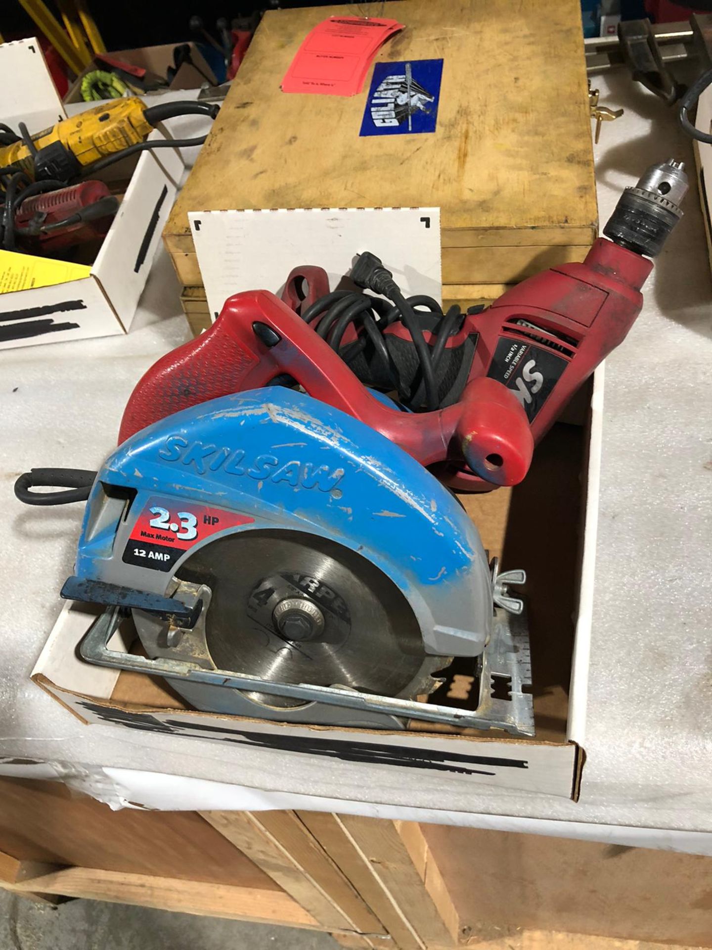 Lot of 2 (2 units) Skil Saw Circular Saw and Drill - Image 2 of 2