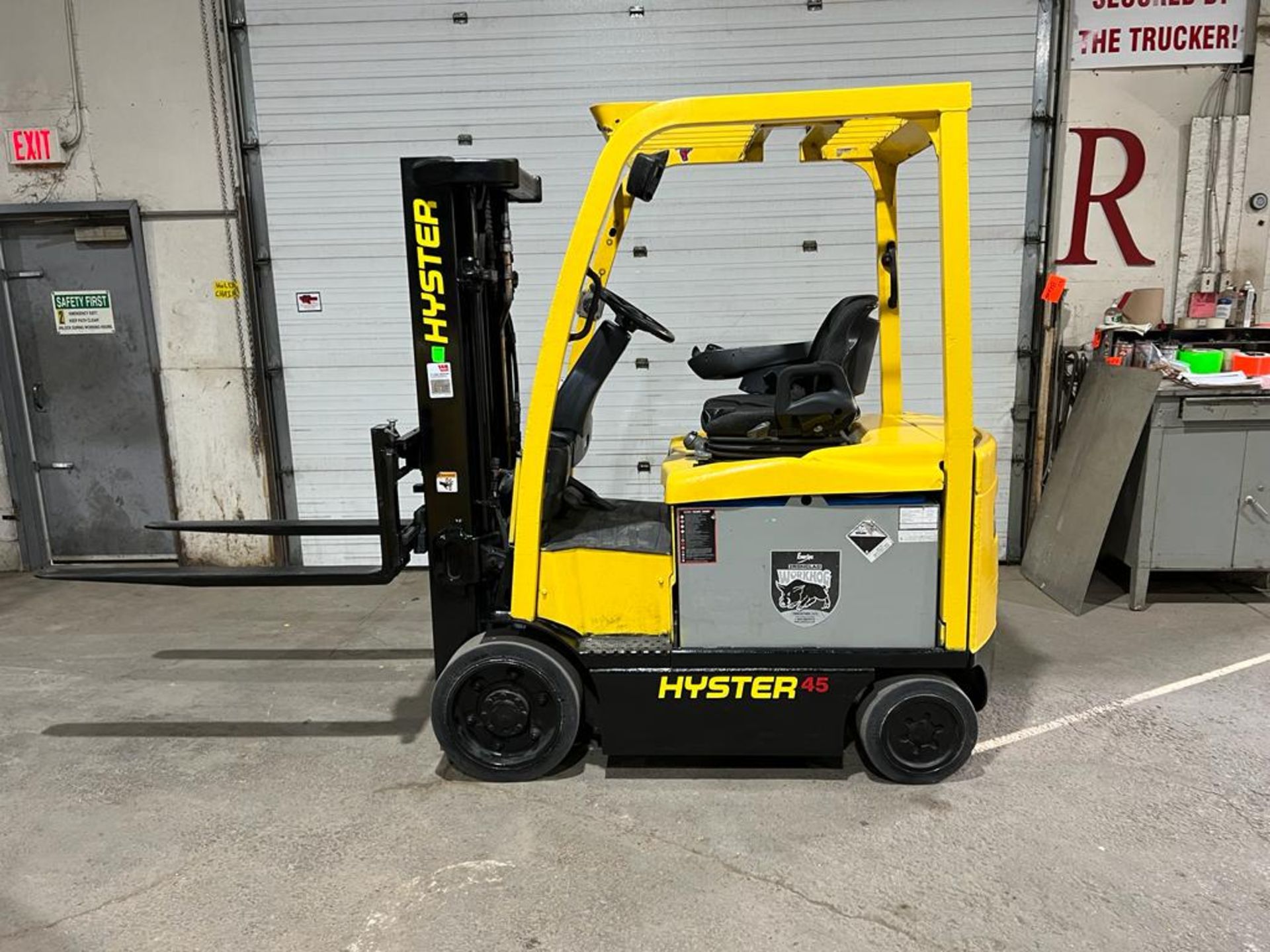 2011 Hyster 45 - 4,500lbs Capacity Forklift Electric - Safety to 2023 with NEW FORKS, Sideshift