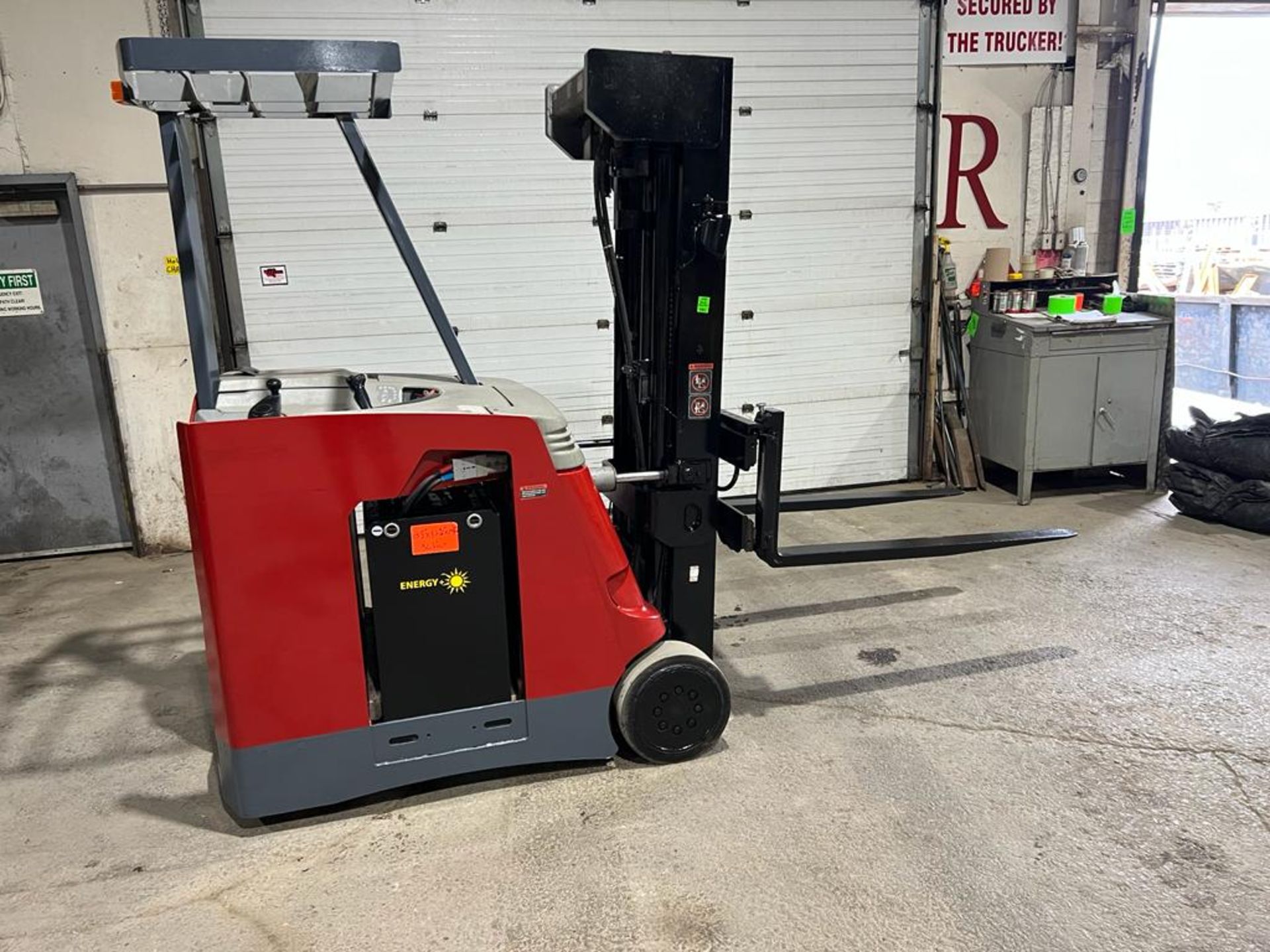 NICE DockStocker Stand On 3,500lbs Capacity Forklift with 4-STAGE with Sideshift Electric 36V with