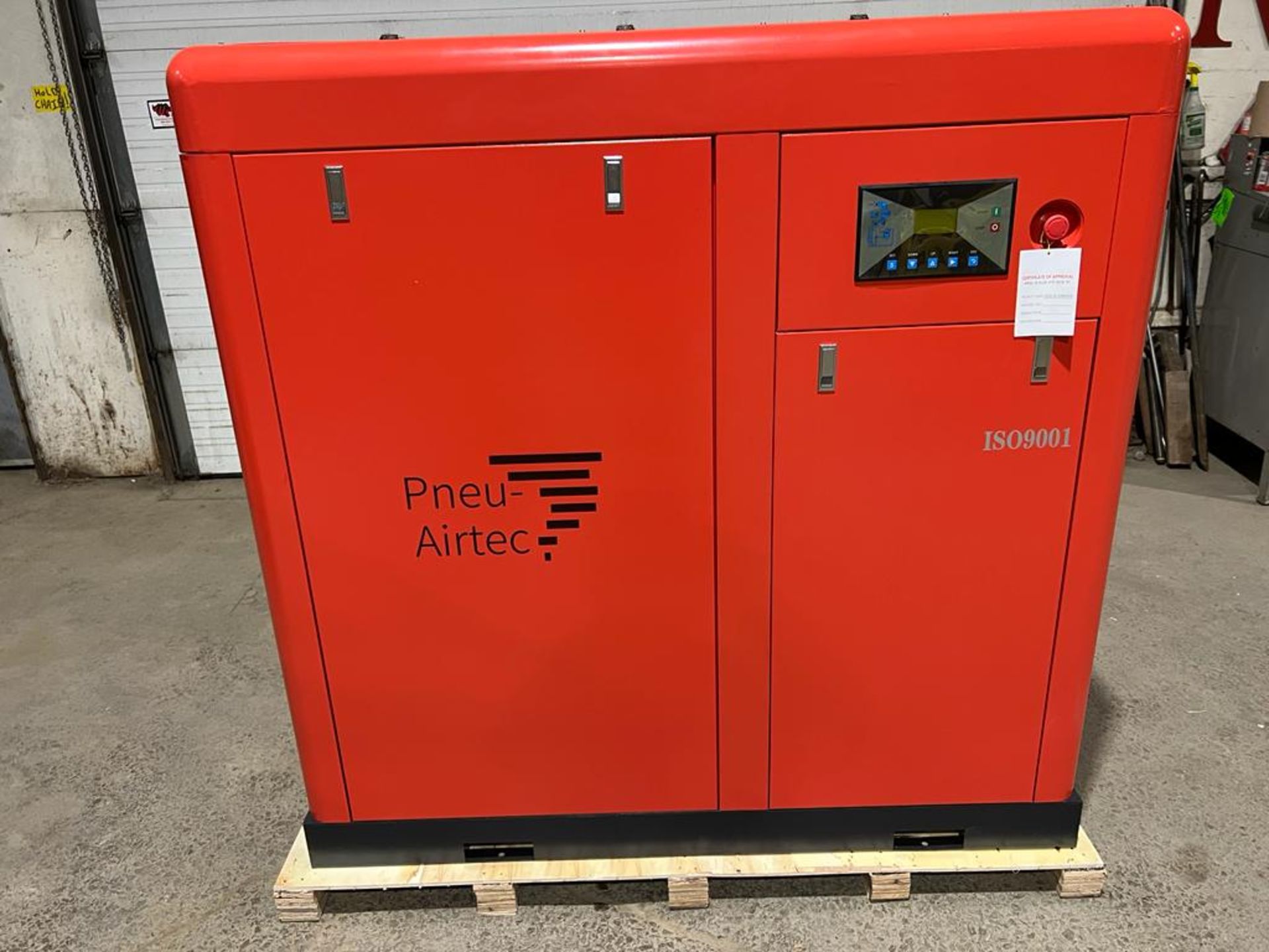 MINT Pneu-Airtec 75HP Air Compressor model AT-75HP - UNUSED COMPRESSOR - 220V 3 phase - Image 2 of 3