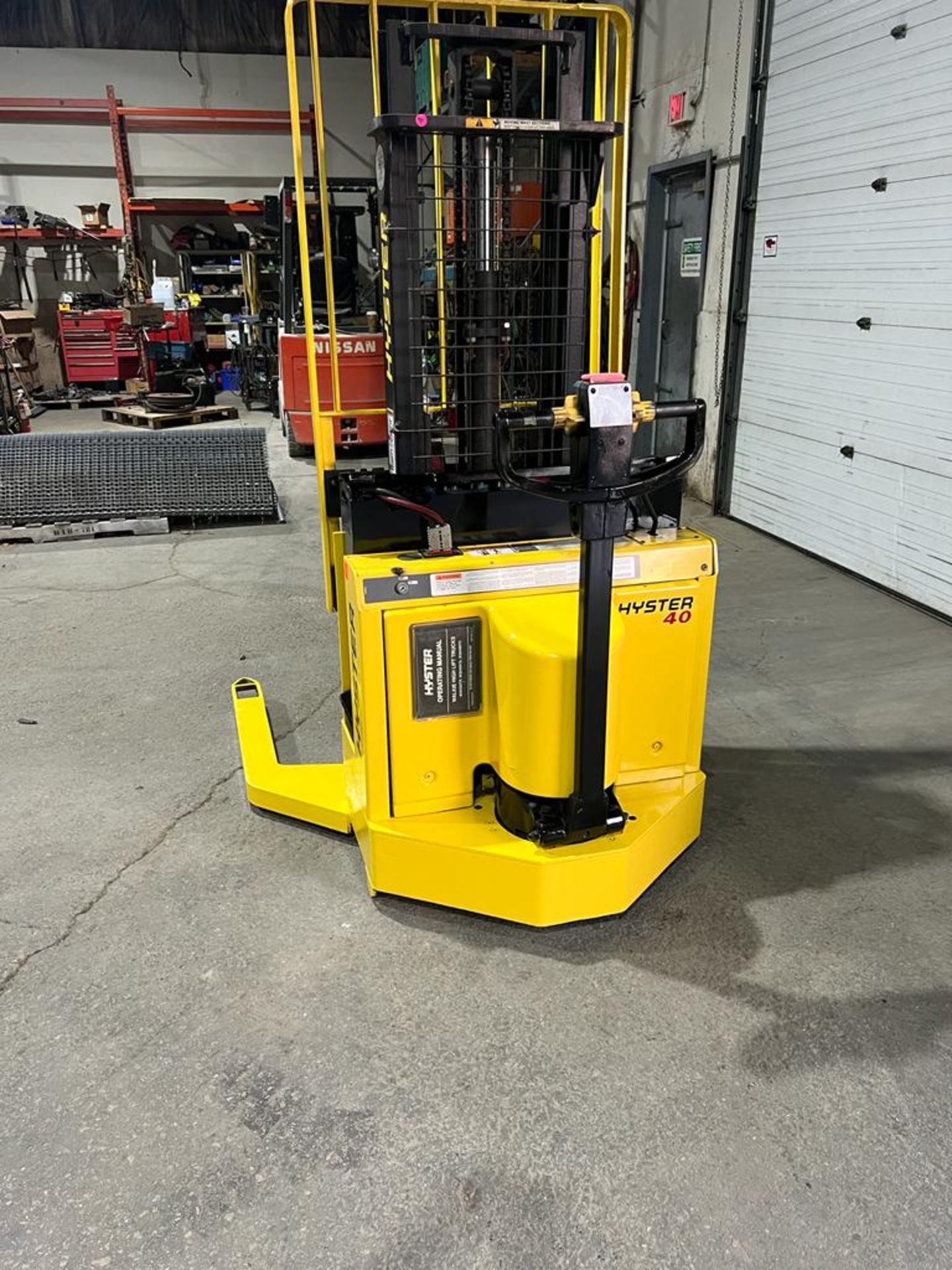 Hyster Pallet Stacker Walk Behind 4,000lbs capacity electric Powered Pallet Cart 24V with LOW HOURS - Image 3 of 3