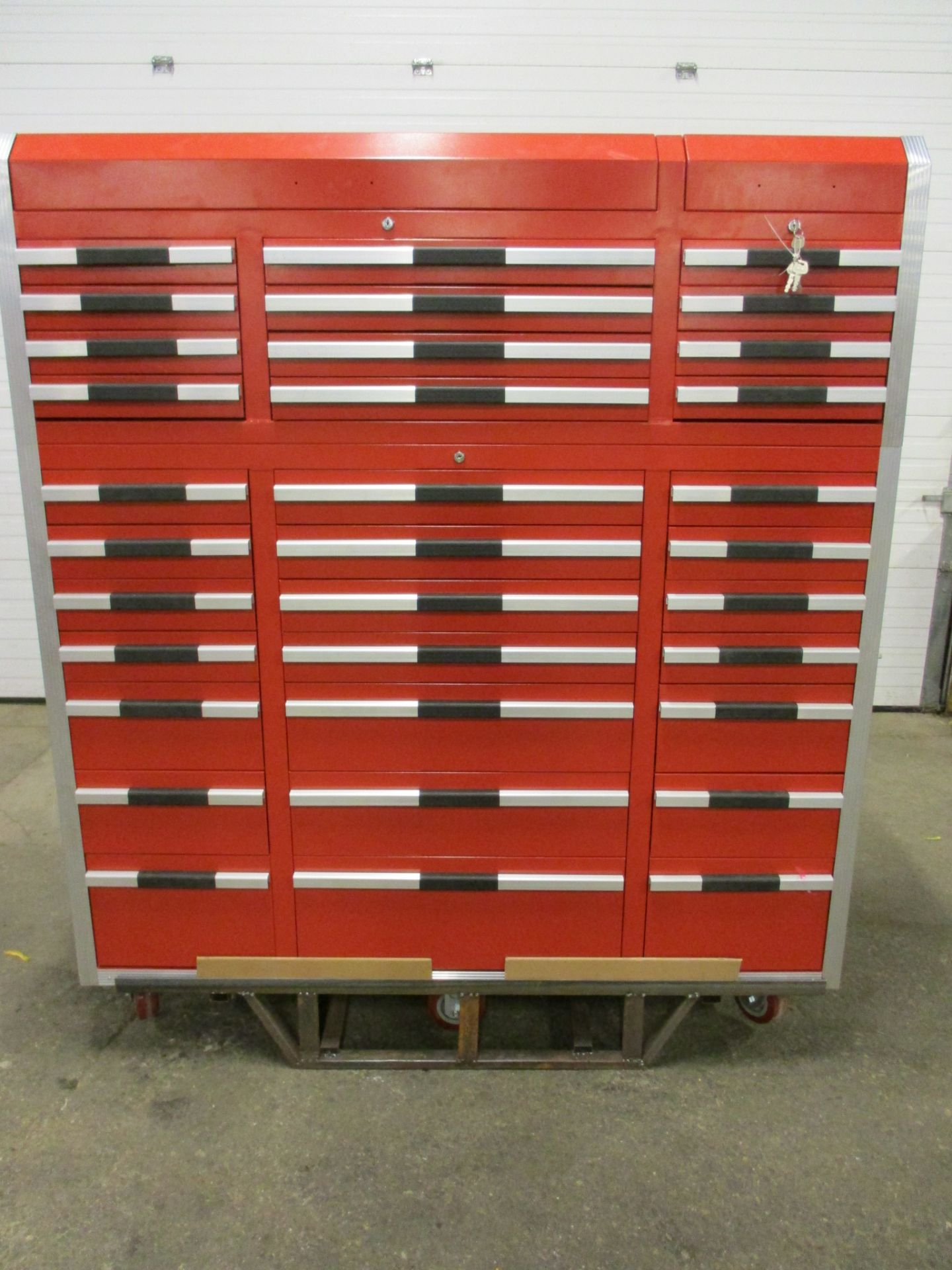 Lista Style Smooth Rolling Mechanic Cabinet with 33 Drawers - complete with lock & keys with 2 X