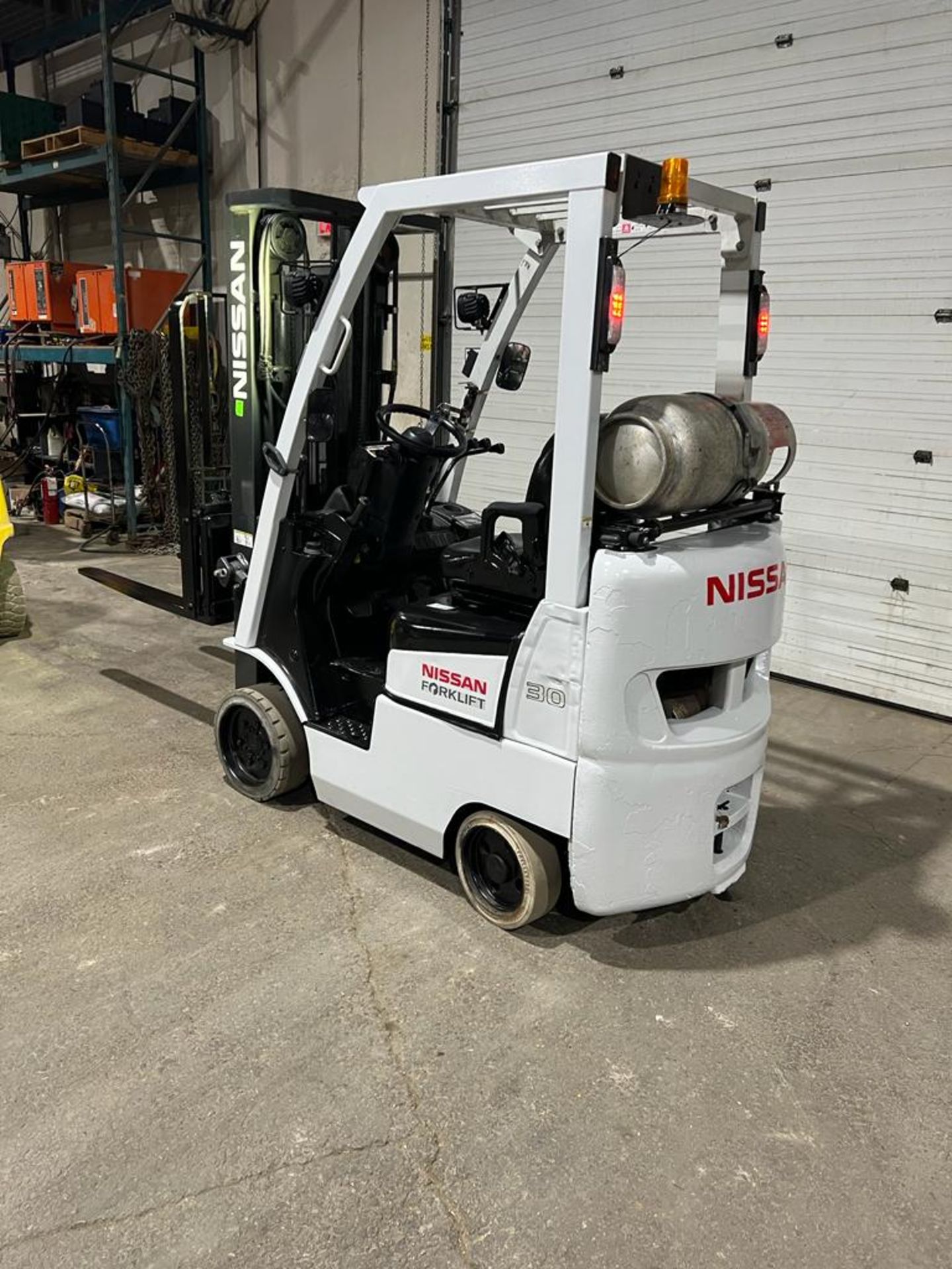 Nissan 3,000lbs Capacity Forklift with Sideshift LPG (propane) with 3-stage mast & 48" forks- FREE - Image 2 of 3