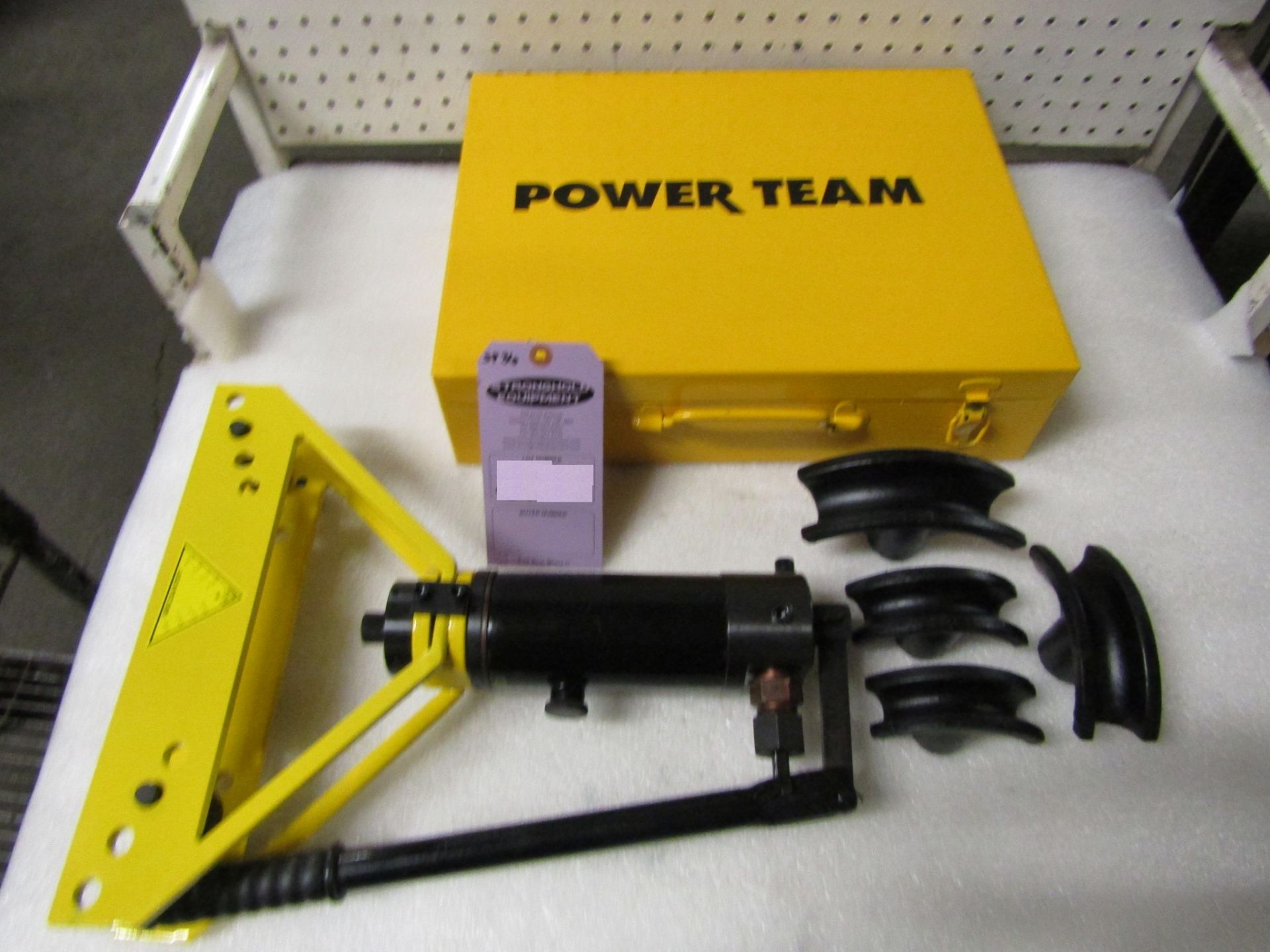 Power Team Hydraulics style tube Bender unit up to 1" capacity including dies in case - MINT, UNUSED - Image 2 of 2