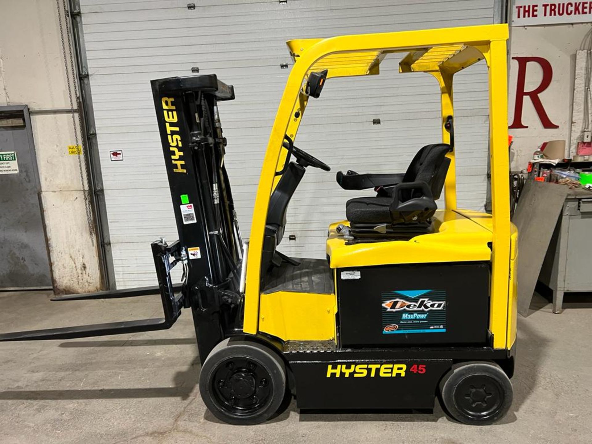 2013 Hyster 45 - 4,500lbs Capacity Forklift Electric - Safety to 2023 with NEW FORKS, Sideshift &