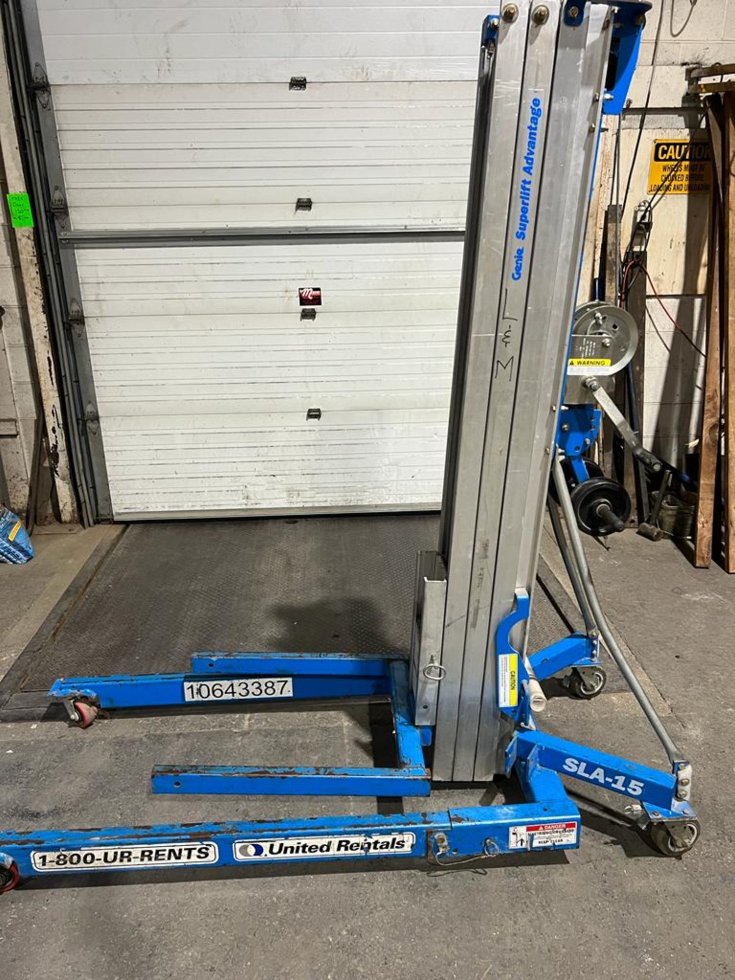 2017 Genie Model SLA-15 Material Lift Superlift Advantage- 16'4" Max Lift 800lbs Capacity