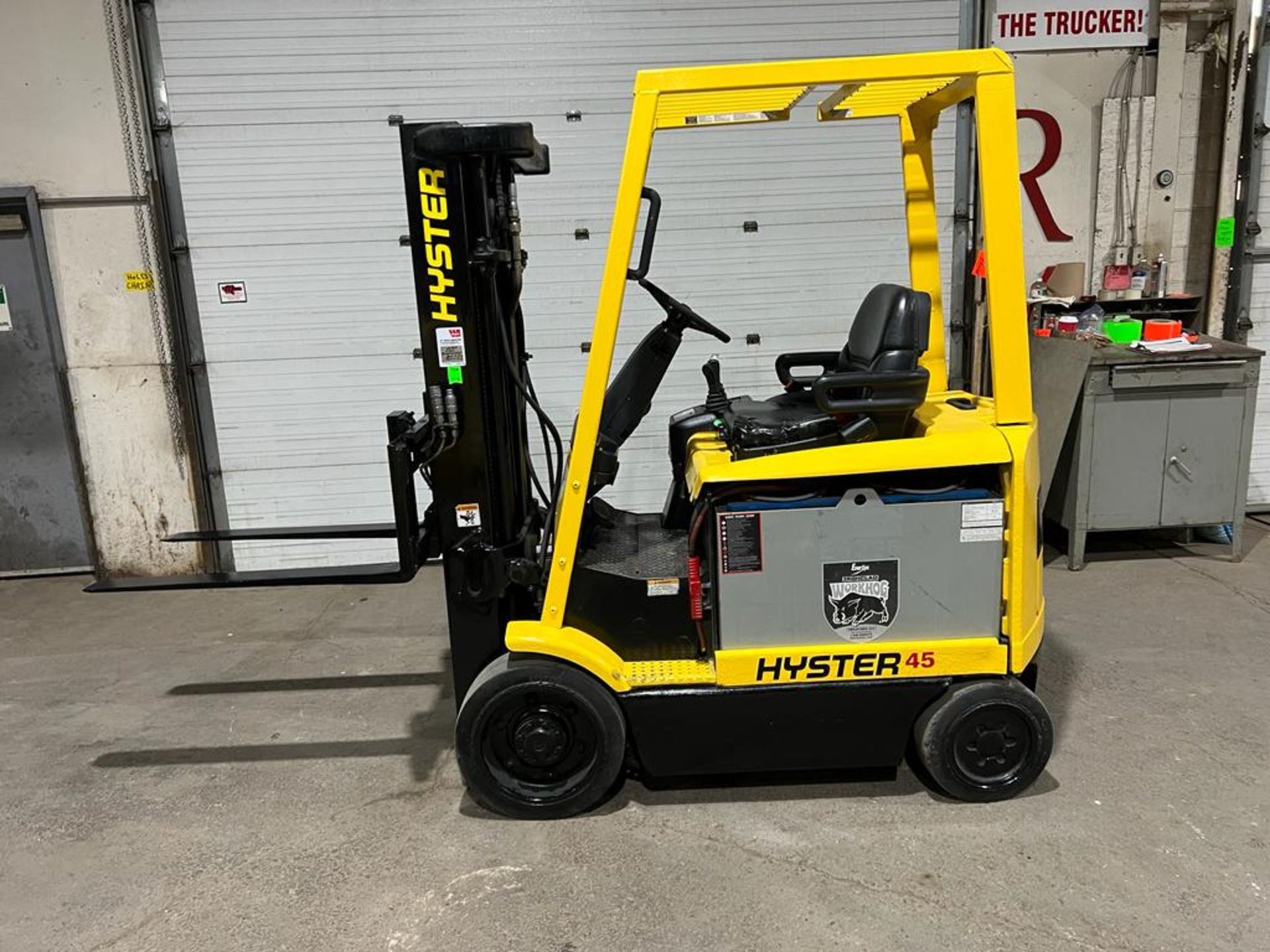 2008 Hyster 45 - 4,500lbs Capacity Forklift Electric - Safety to 2023 with NEW FORKS, Sideshift &