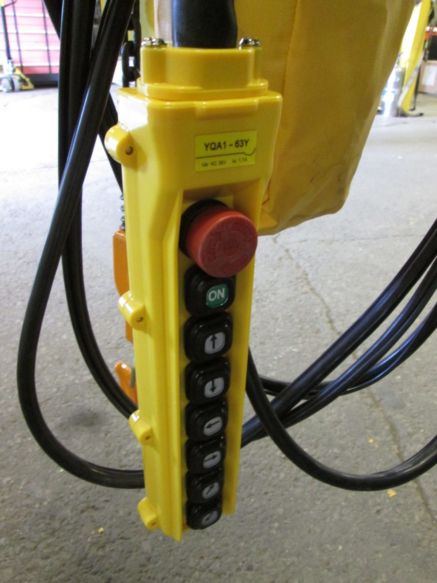 RW 2 Ton Electric chain hoist with power trolley and 8 button pendant controller - 220V - 20 foot - Image 2 of 3