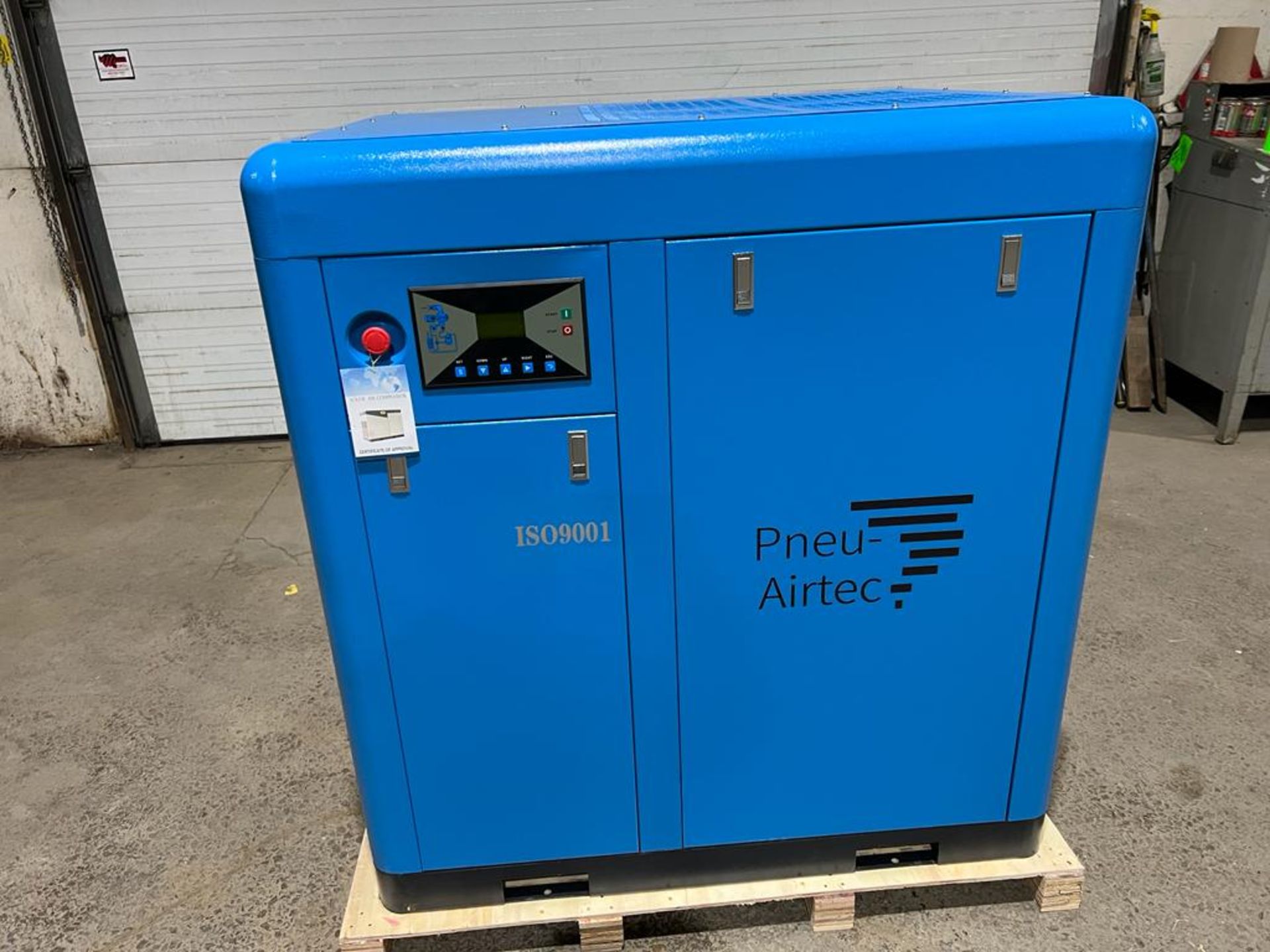 MINT Pneu-Airtec 50HP Air Compressor model AT-50HP - UNUSED COMPRESSOR - 220V 3 phase - Image 2 of 3