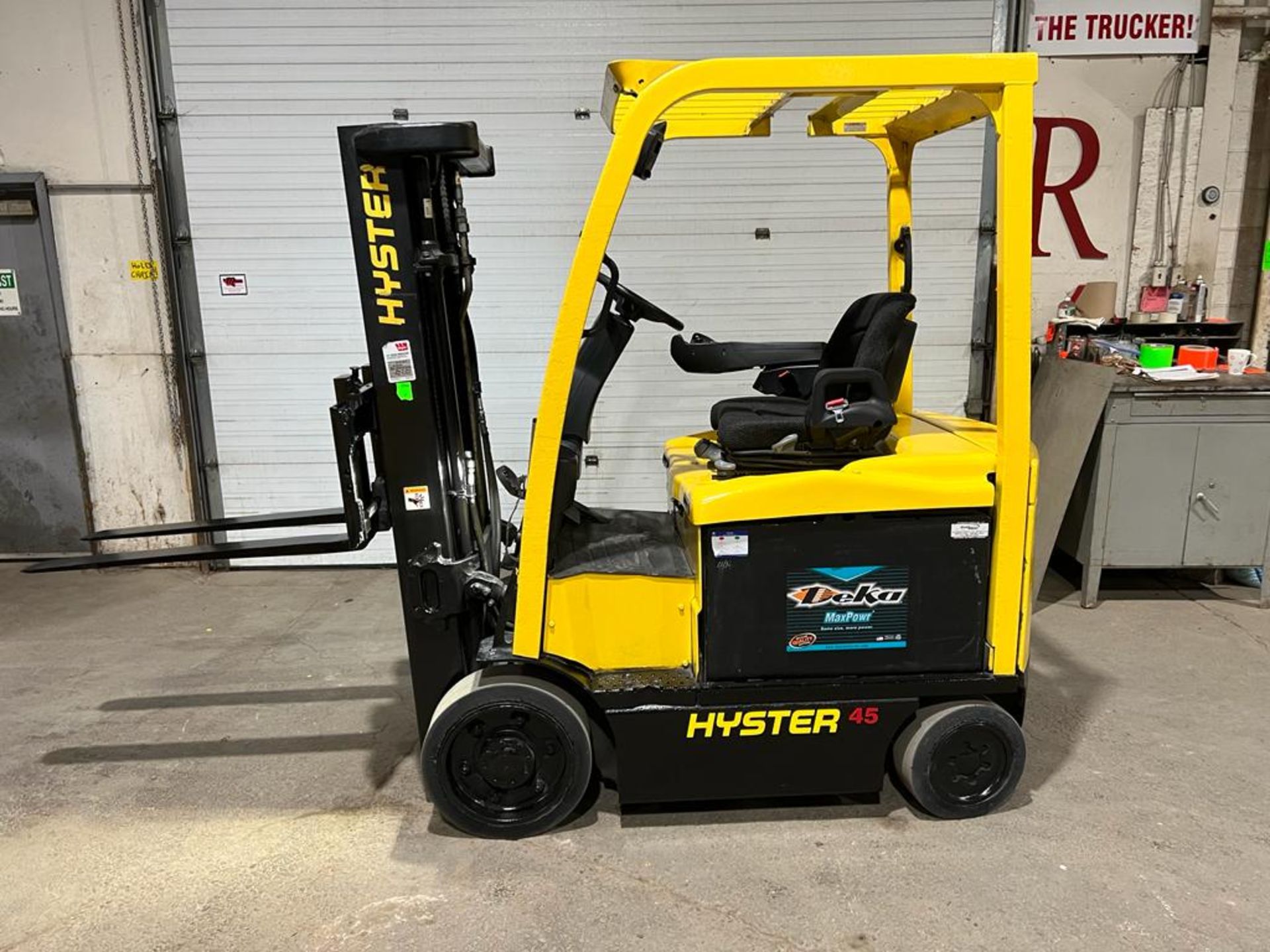 2013 Hyster 45 - 4,500lbs Capacity Forklift Electric - Safety to 2023 with Sideshift & plumbed for