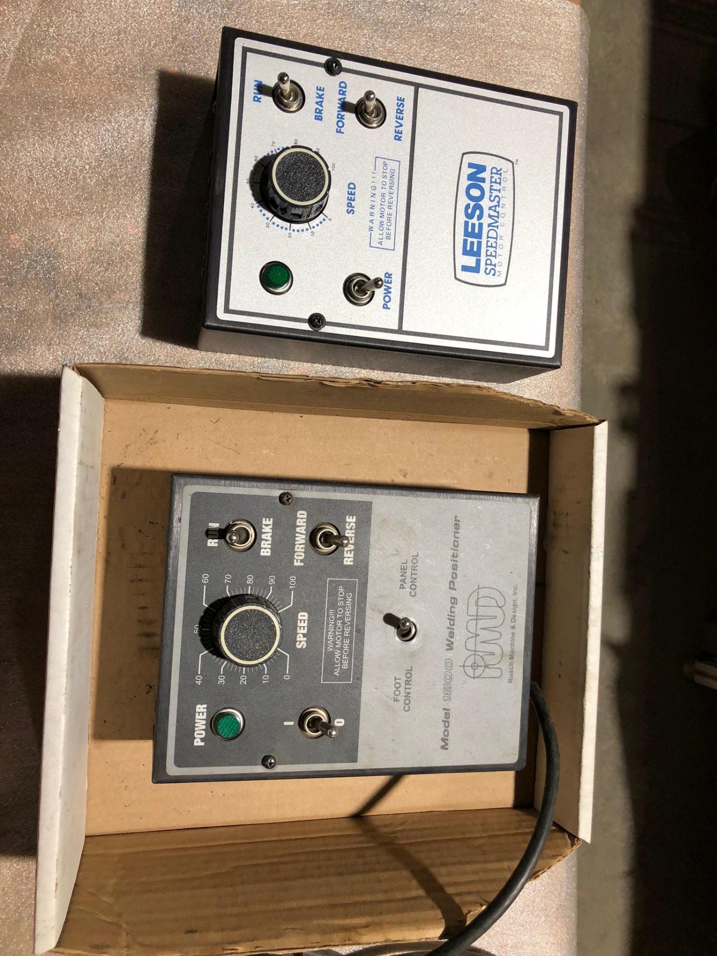 Lot of 2 (2 Units) Variable Speed Controllers with 1 foot pedal RMB and Leeson - Image 3 of 3