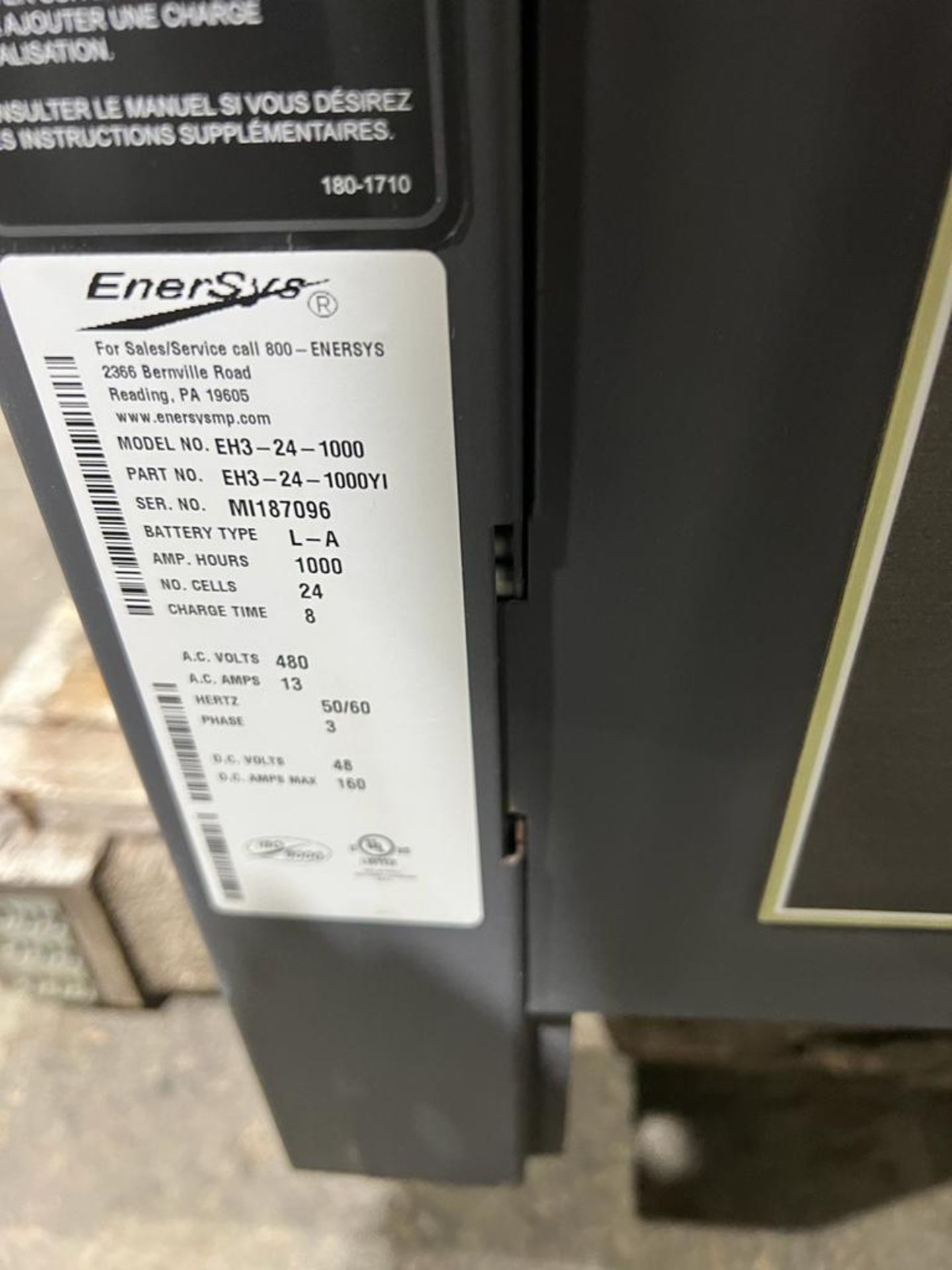 Enersys Enforcer HF Forklift Battery Chrager - 48V - 480V 3 phase input - Image 2 of 2