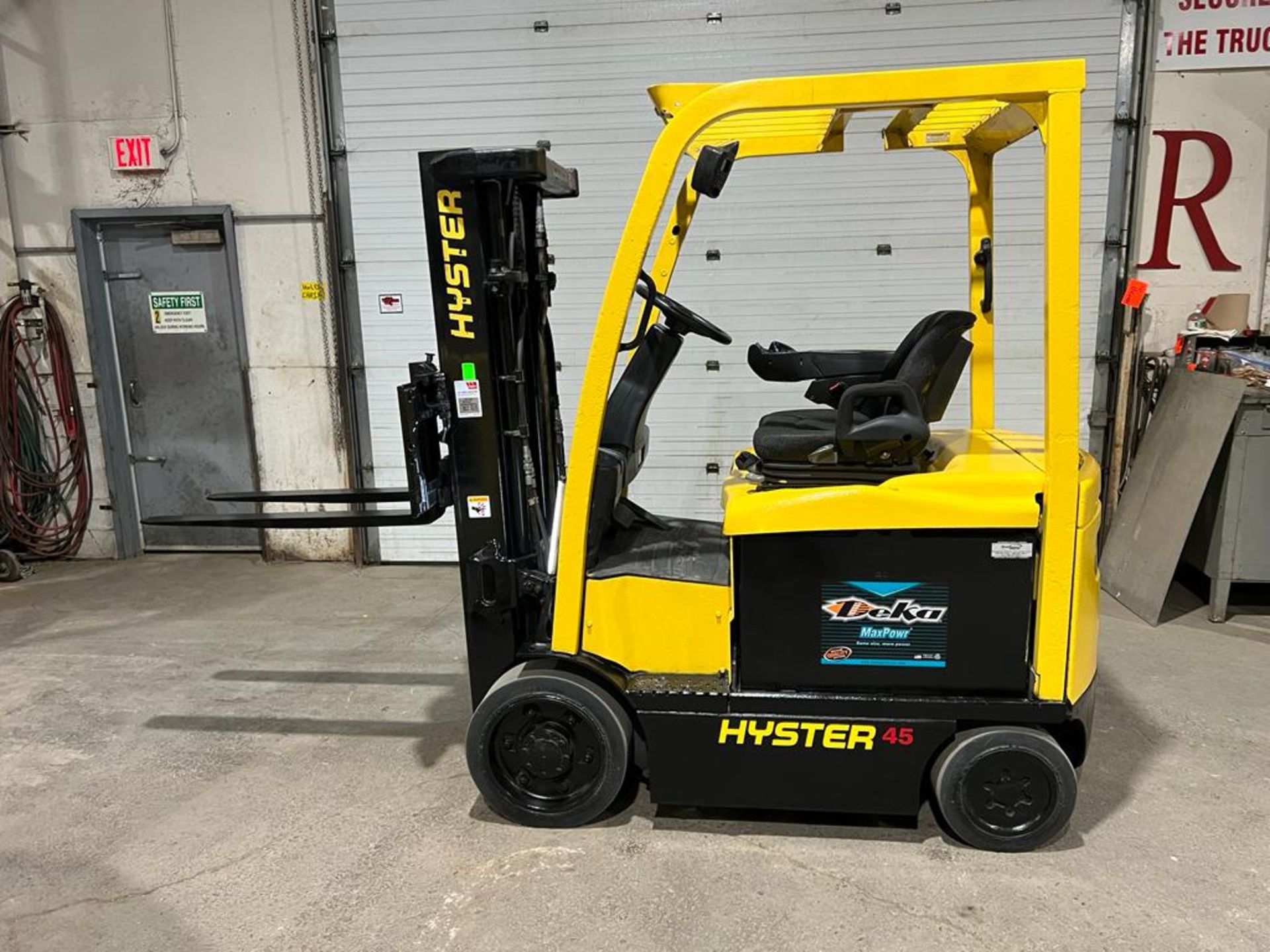 2013 Hyster 45 - 4,500lbs Capacity Forklift Electric - Safety to 2023 with Sideshift & plumbed for