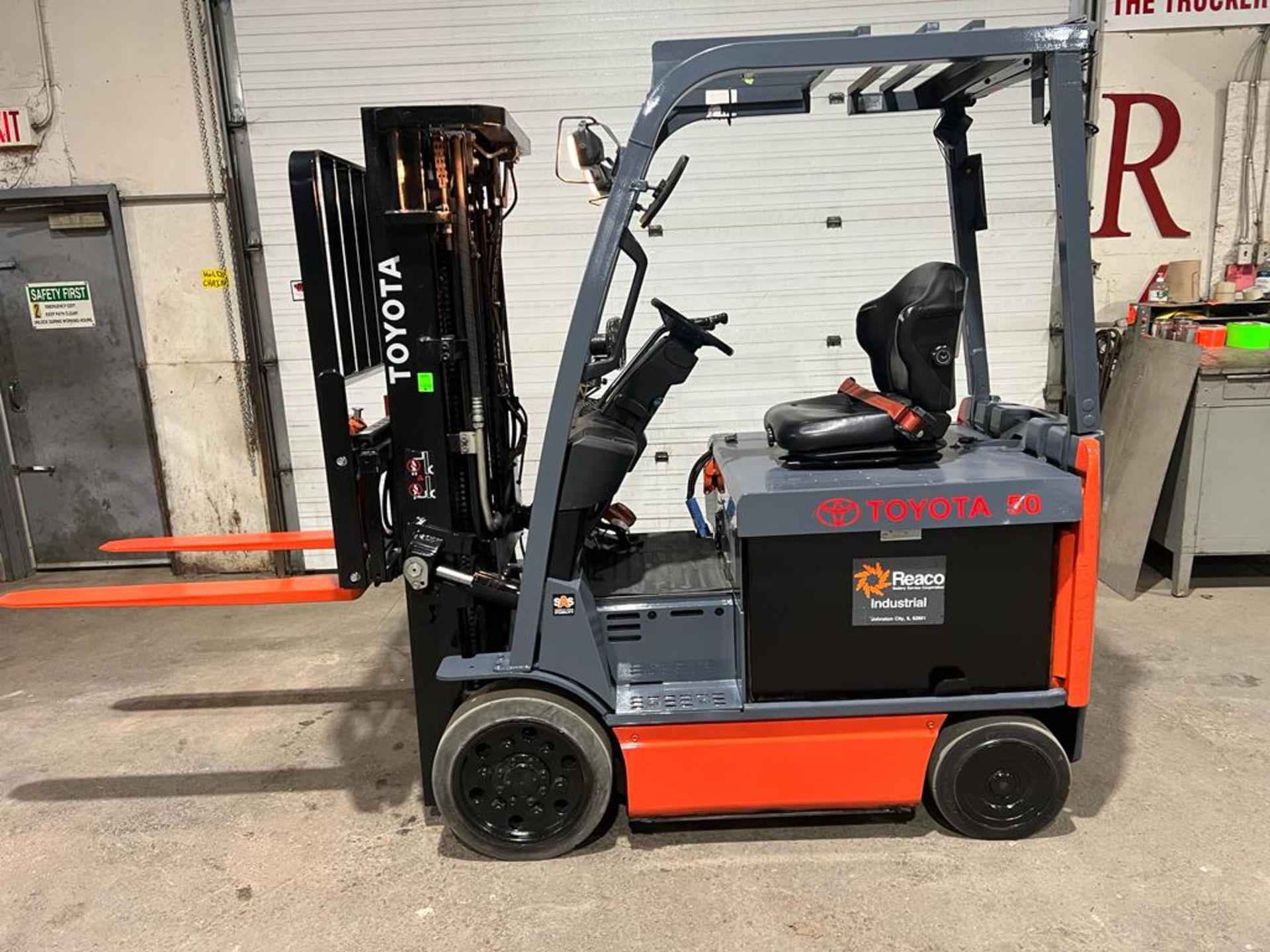 2014 Toyota 5,000lbs Capacity Forklift Electric 48V with 48" FORKS with Sideshift & Plumbed for Fork