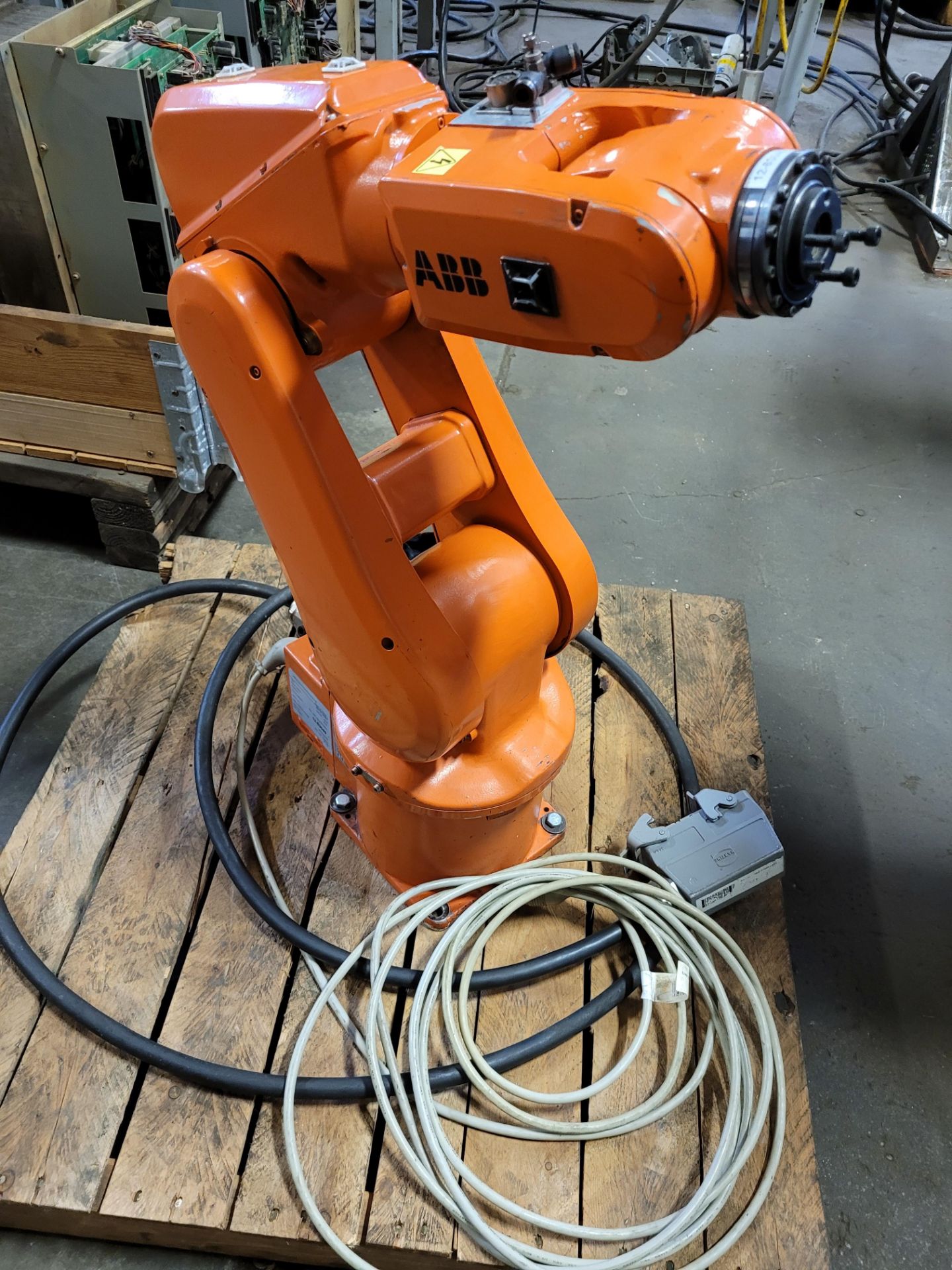 2010 ABB Robot Model IRB 120 with ABB model IRC5 M2004 Controller & Teach Pendant with screen and