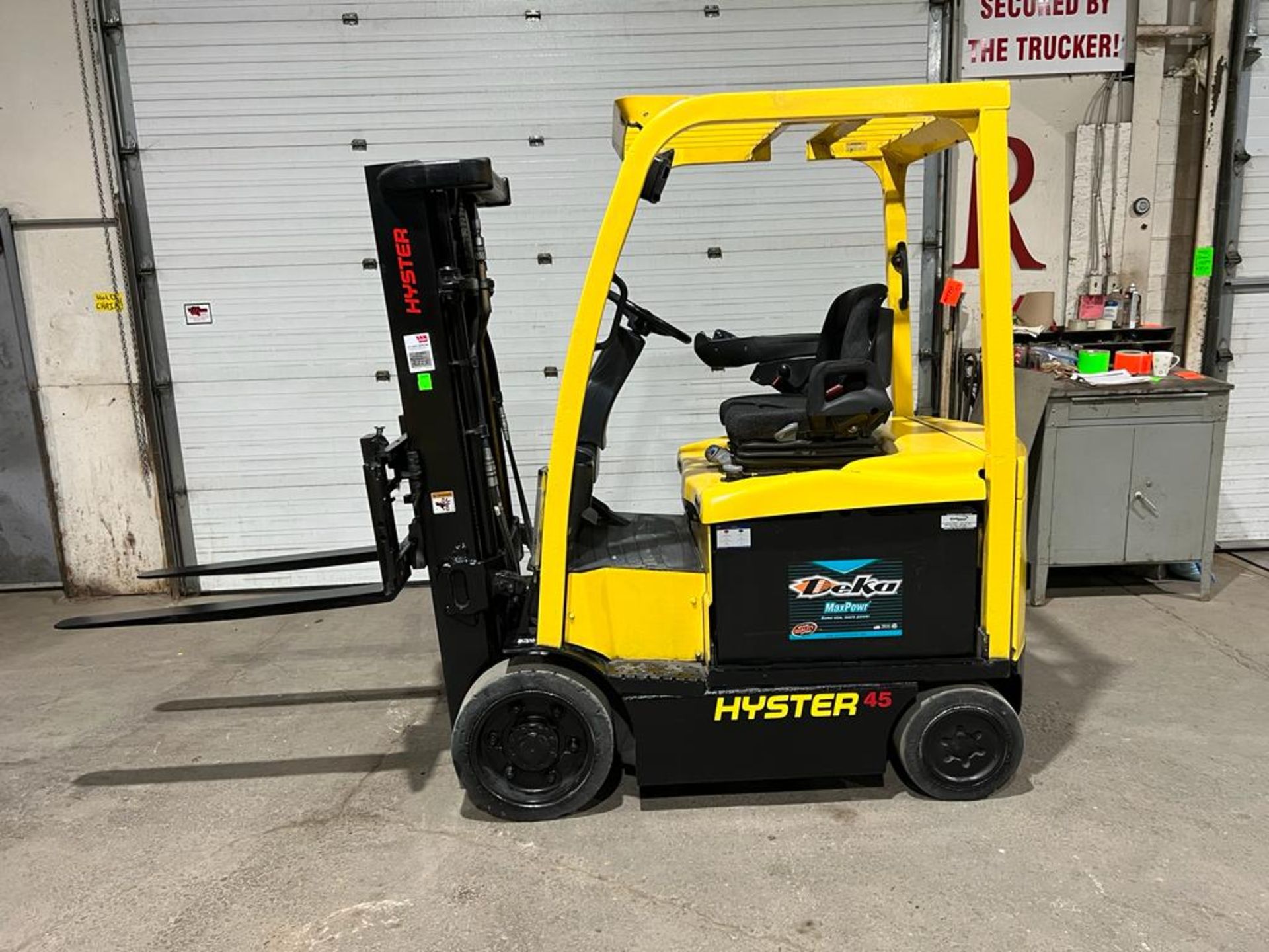 2013 Hyster 45 - 4,500lbs Capacity Forklift Electric - Safety to 2023 with Sideshift & plumbed for