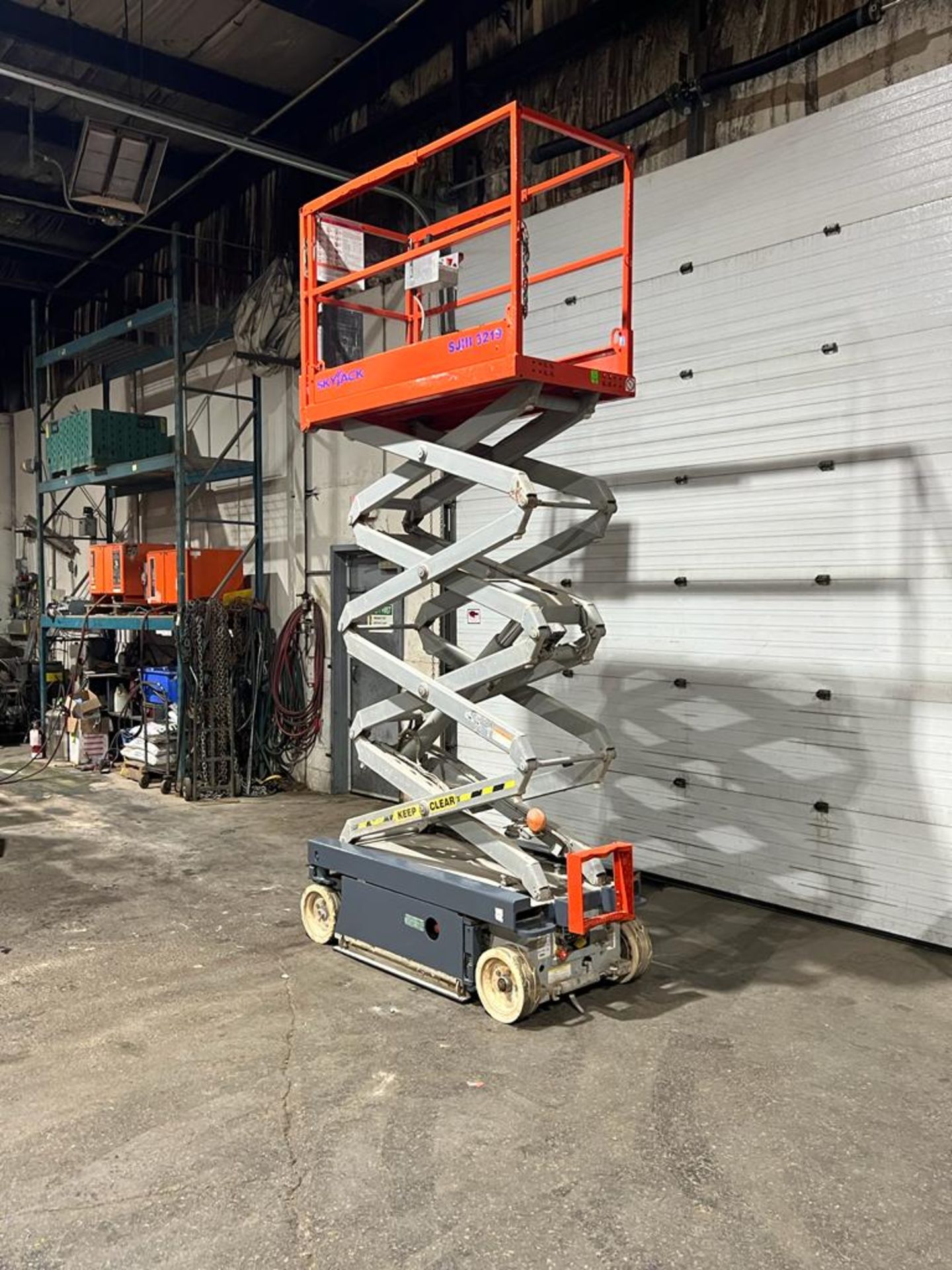 2013 SkyJack III Electric Scissor Lift model 3219 - 19 feet lift, 32 inch width deck with pendant - Image 2 of 3