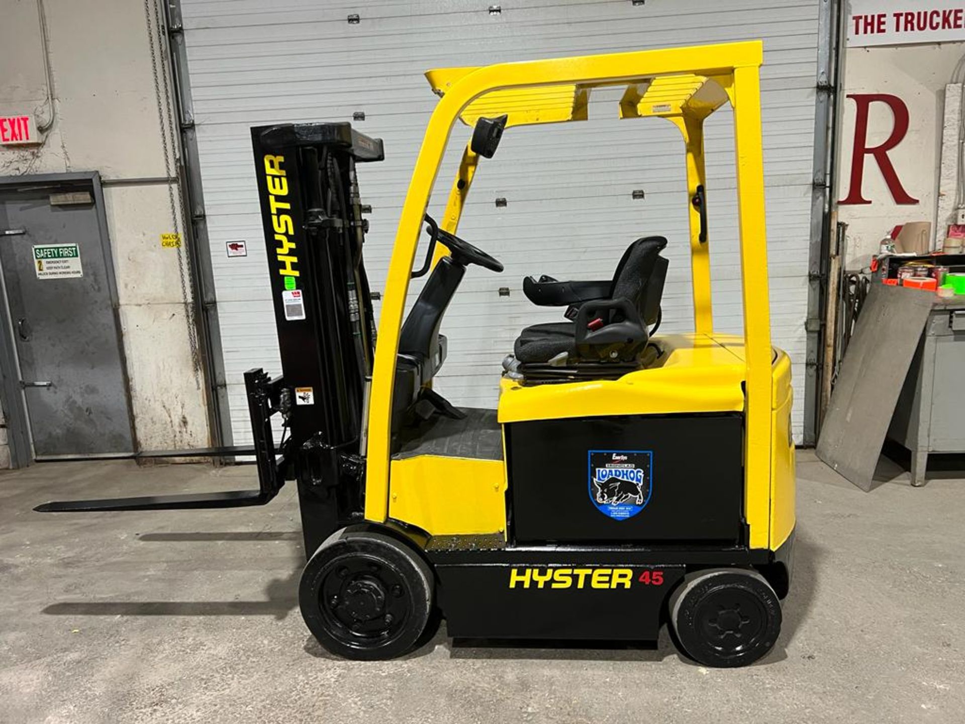2012 Hyster 45 - 4,500lbs Capacity Forklift Electric - Safety to 2024 with 48" FORKS, Sideshift &