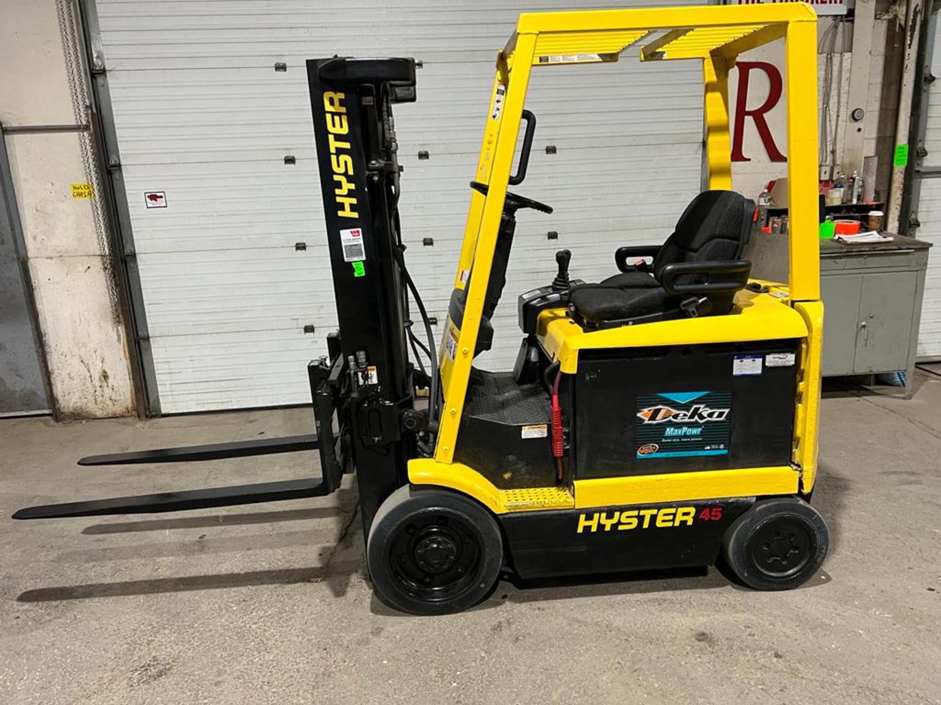2009 Hyster 45 - 4,500lbs Capacity Forklift Electric - Safety to 2024 with NEW 48" Forks,