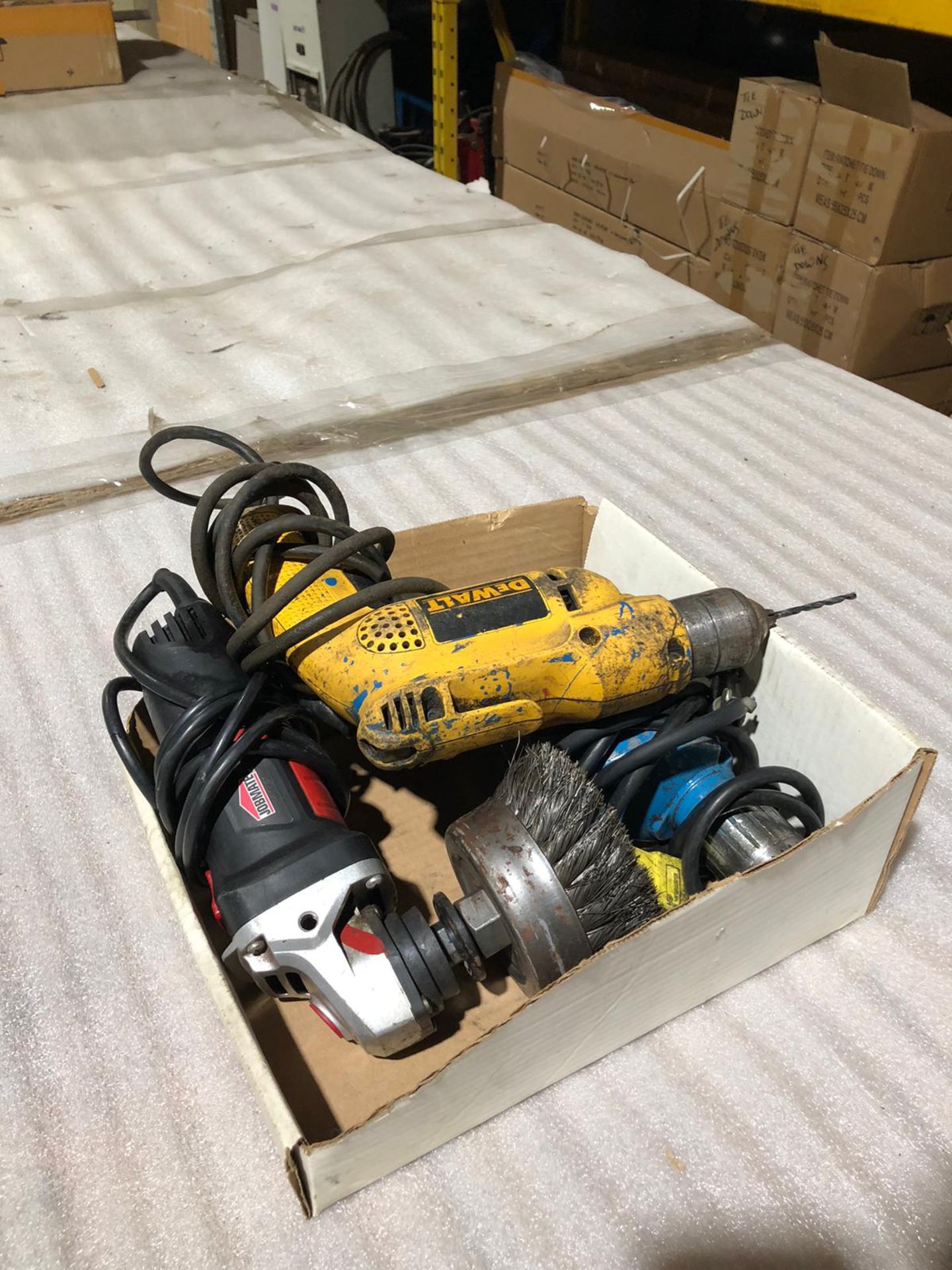 Lot of 3 (3 units) Dewalt Drill, Jobmate Grinder & 1/2" Drill