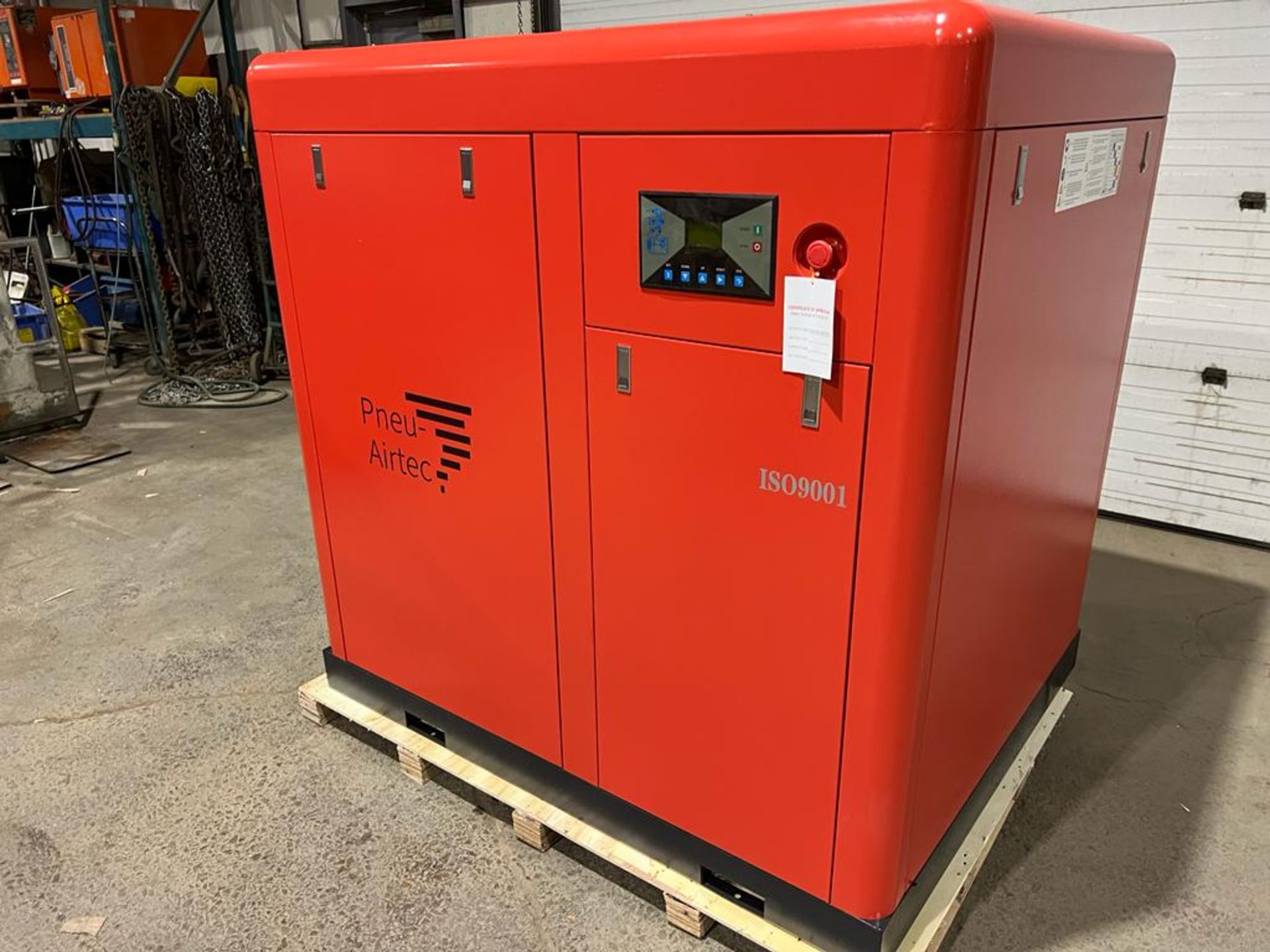 MINT Pneu-Airtec 75HP Air Compressor model AT-75HP - UNUSED COMPRESSOR - 220V 3 phase